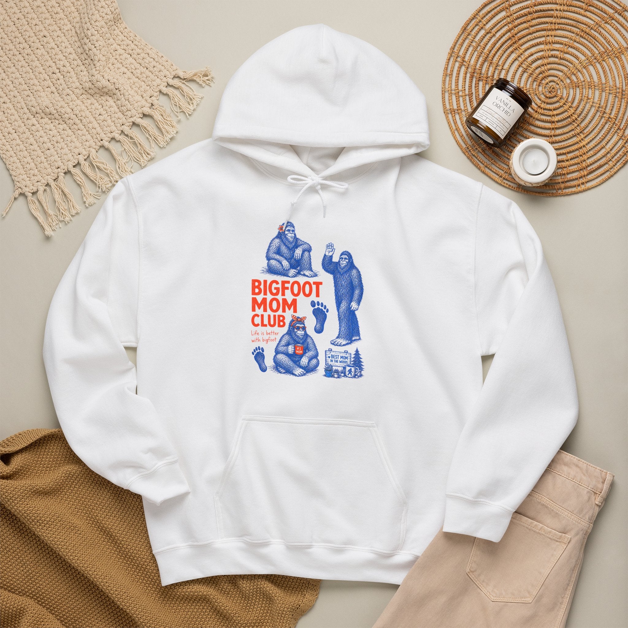 Bigfoot Mom Club Hoodie – Funny Sasquatch Mom Vintage Graphic