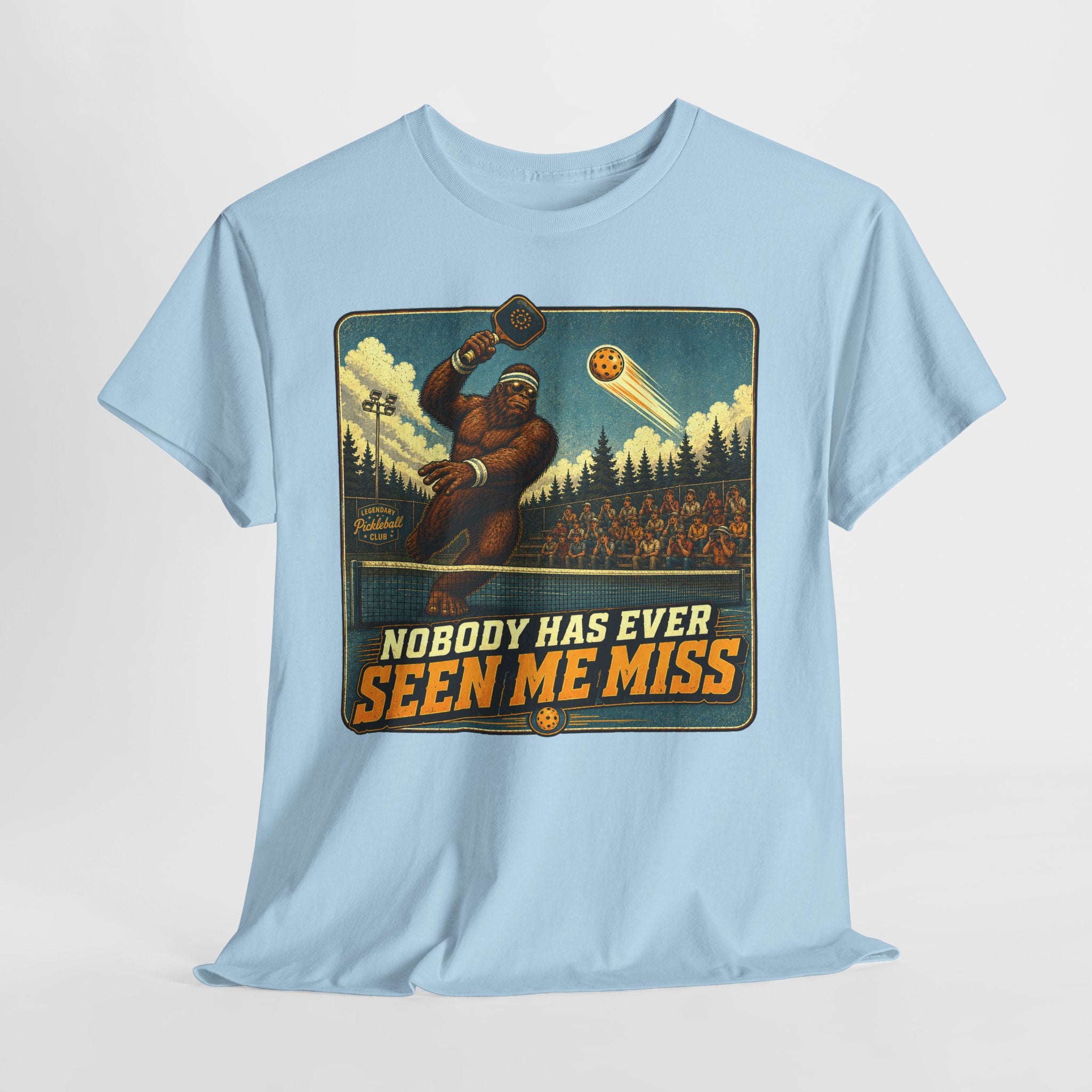 Nobody Has Ever Seen Me Miss Bigfoot Pickleball T-Shirt