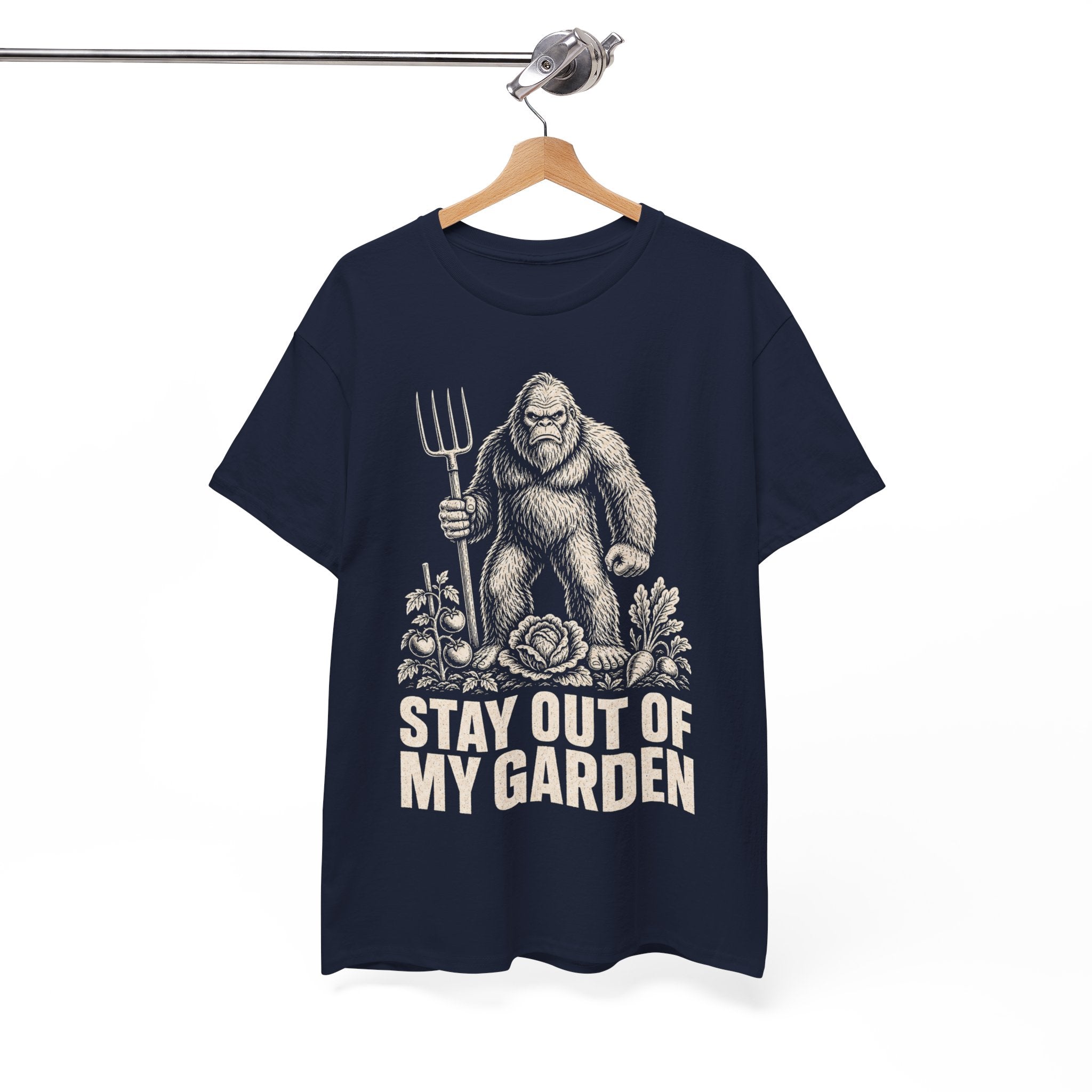Funny Bigfoot Gardener T-Shirt – Stay Out Of My Garden Graphic Tee