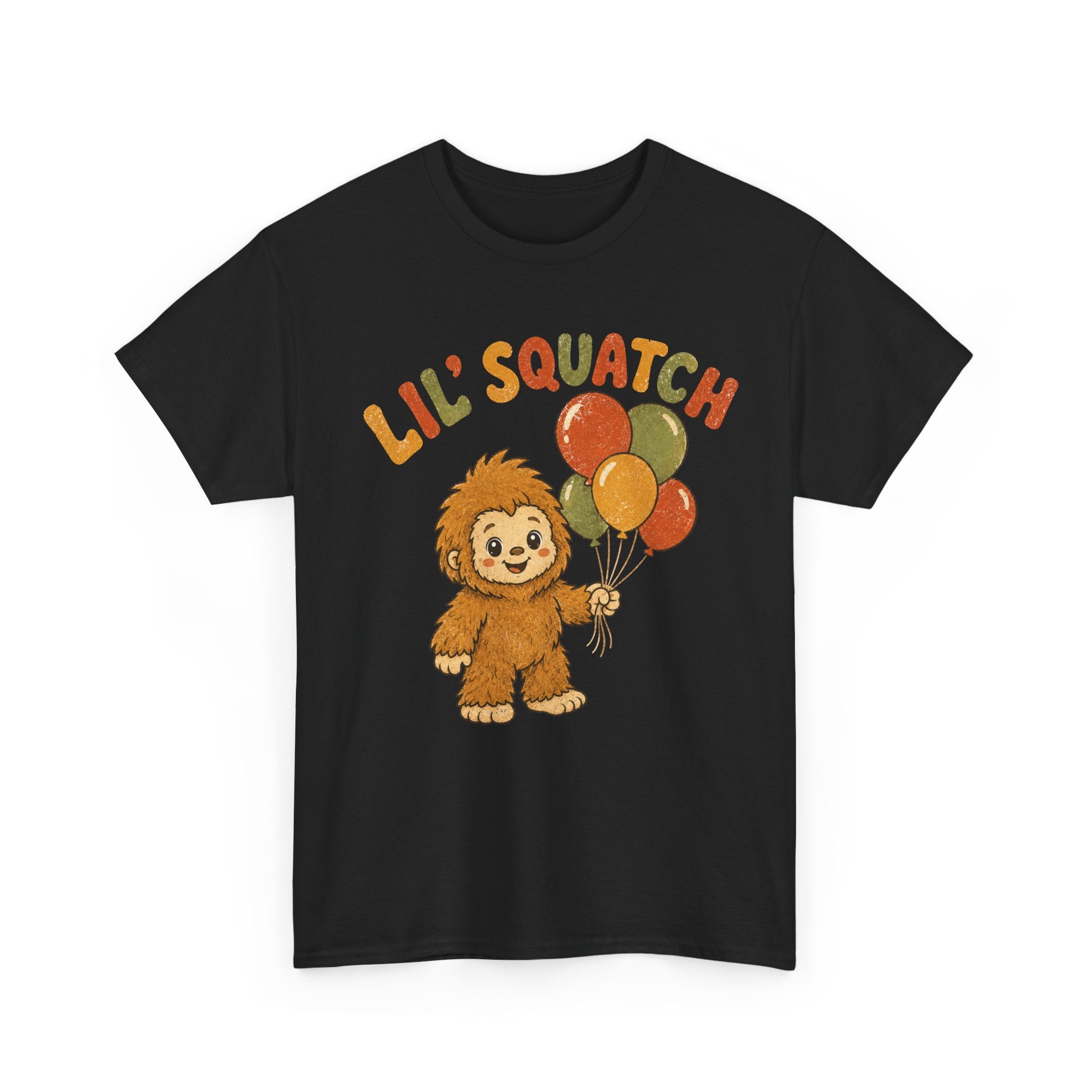 Lil' Squatch Birthday T-Shirt – Cute Baby Bigfoot Balloon Tee for Kids