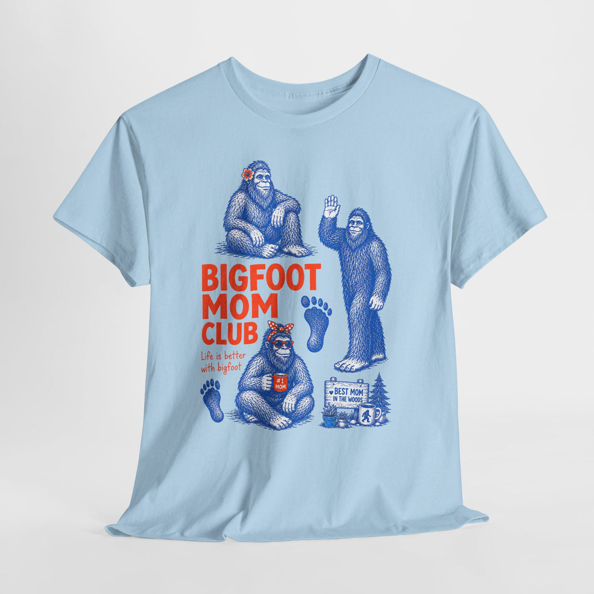 Bigfoot Mom Club T-Shirt – Funny Sasquatch Mom Vintage Graphic Tee