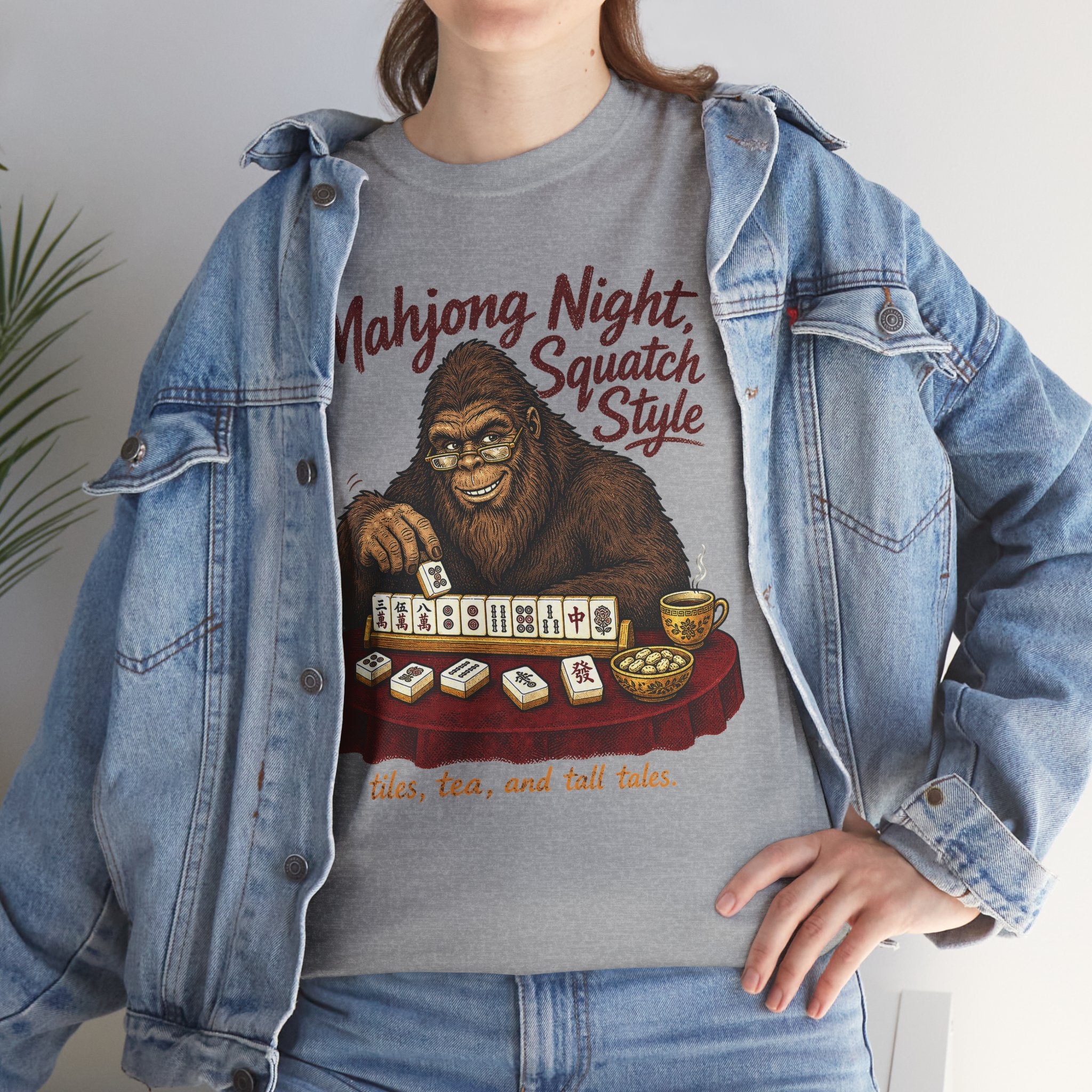 Mahjong Night Sasquatch T-Shirt – Vintage Bigfoot Mahjong Tee