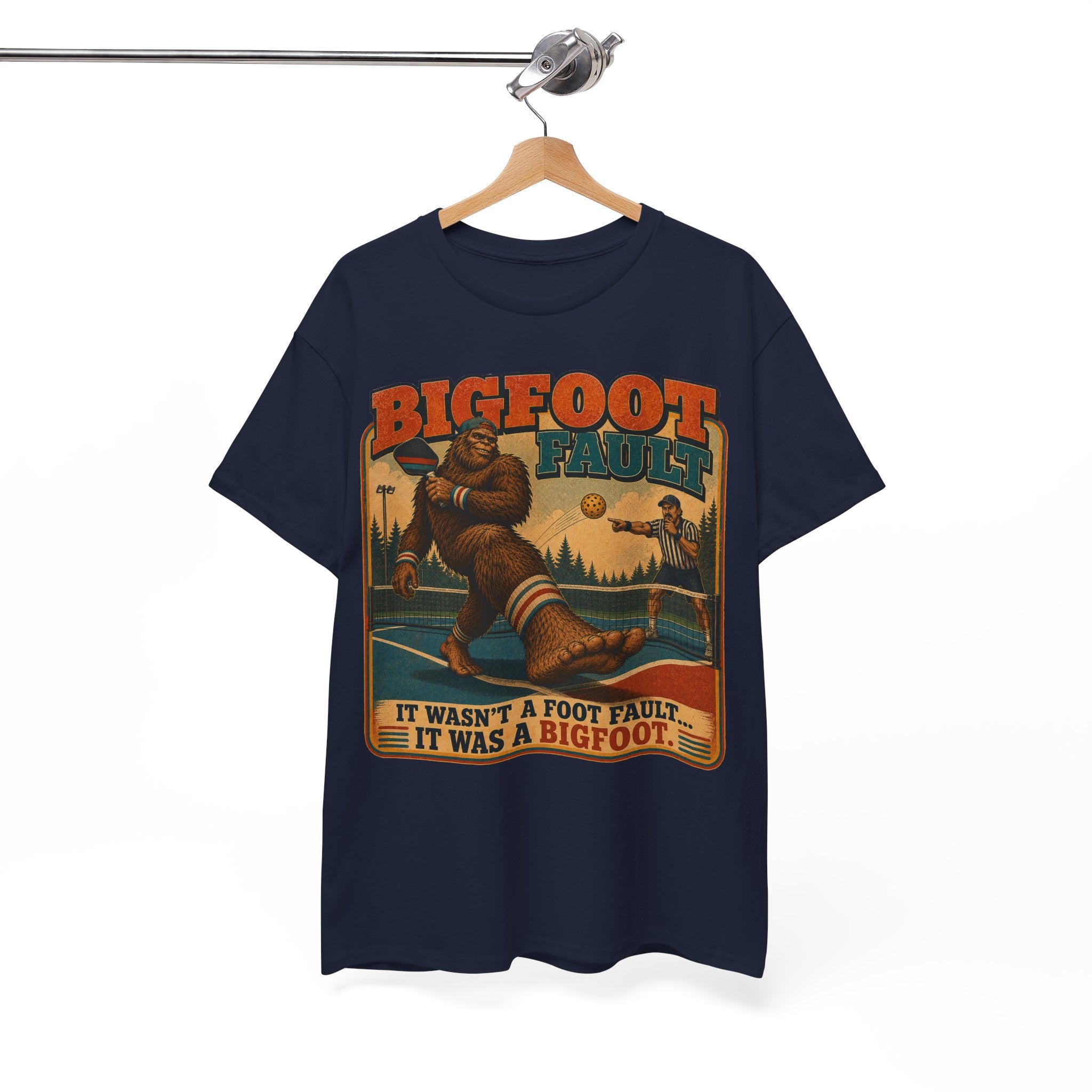 Bigfoot Foot Fault Funny Pickleball T-Shirt