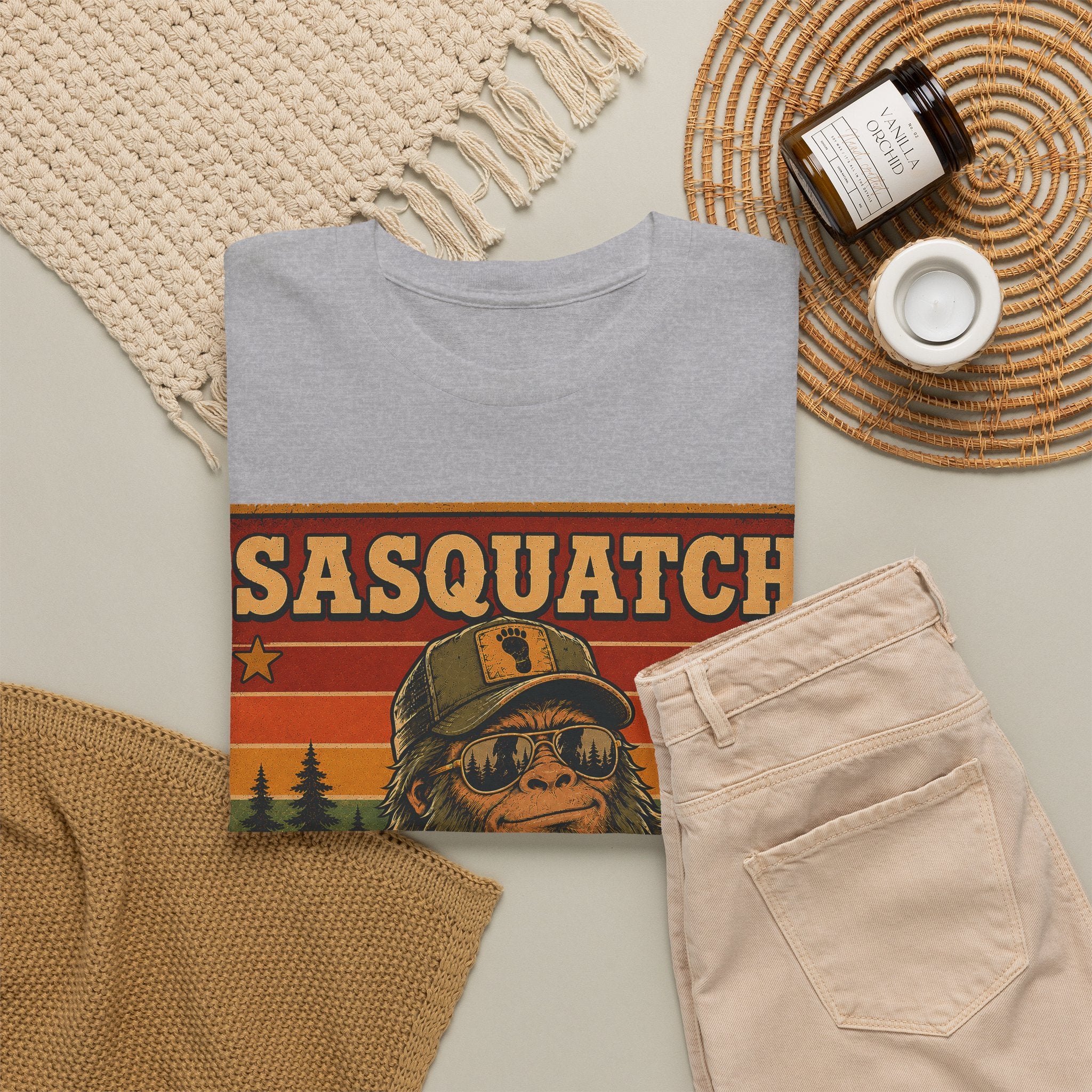 Sasquatch Hunters Club T-Shirt – Retro Bigfoot Emblem Badge Graphic Tee - Bigfoot Shirt