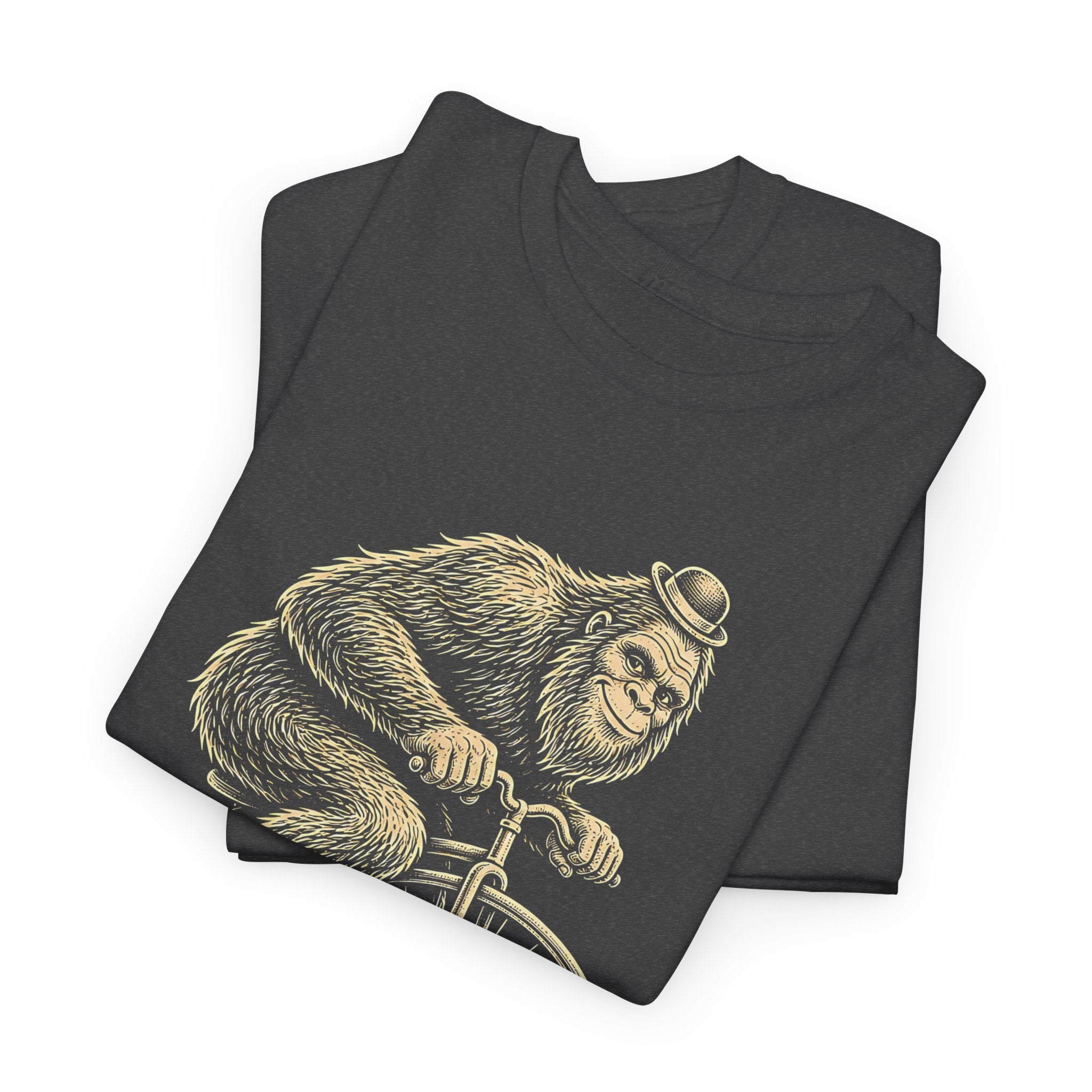 Bigfoot On A Bicycle T-Shirt – Whimsical Vintage Ruckus Graphic Tee
