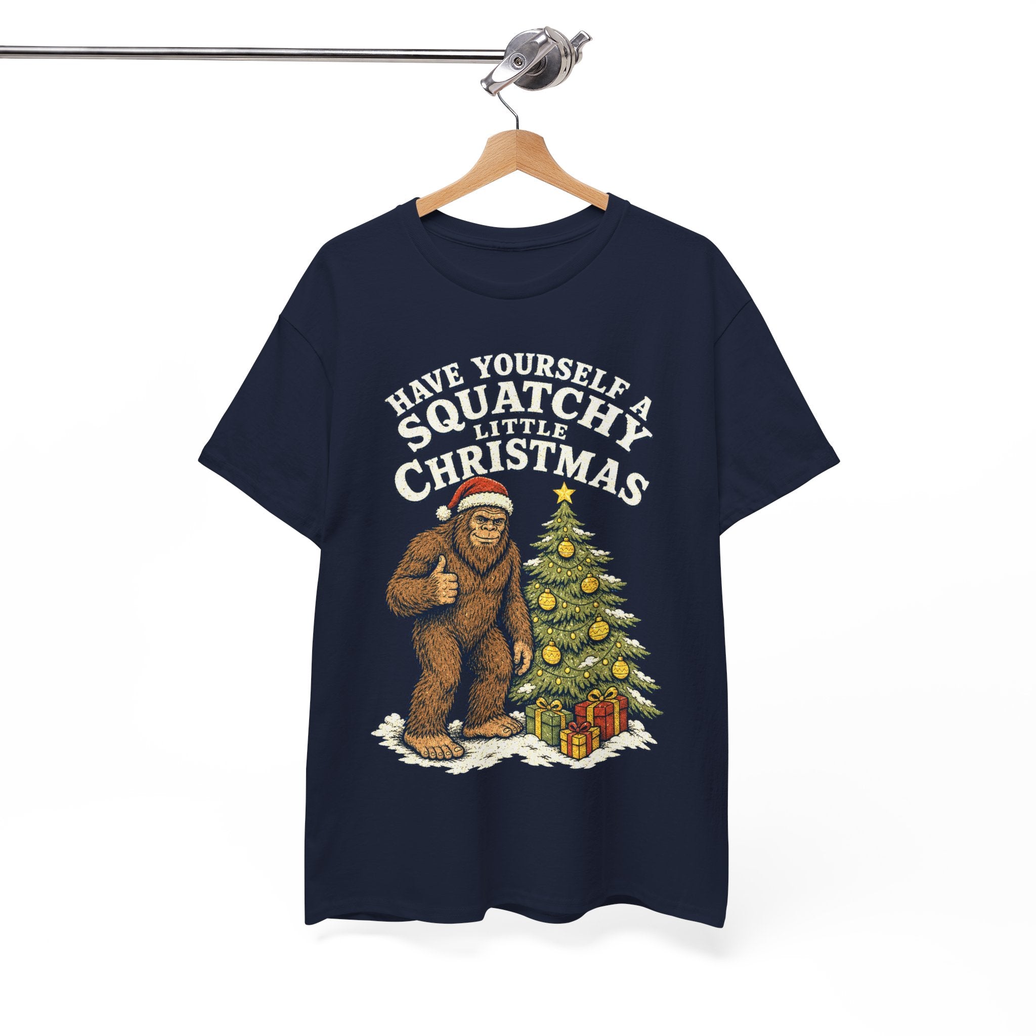 Squatchy Little Christmas T-Shirt – Funny Bigfoot Holiday Graphic Tee