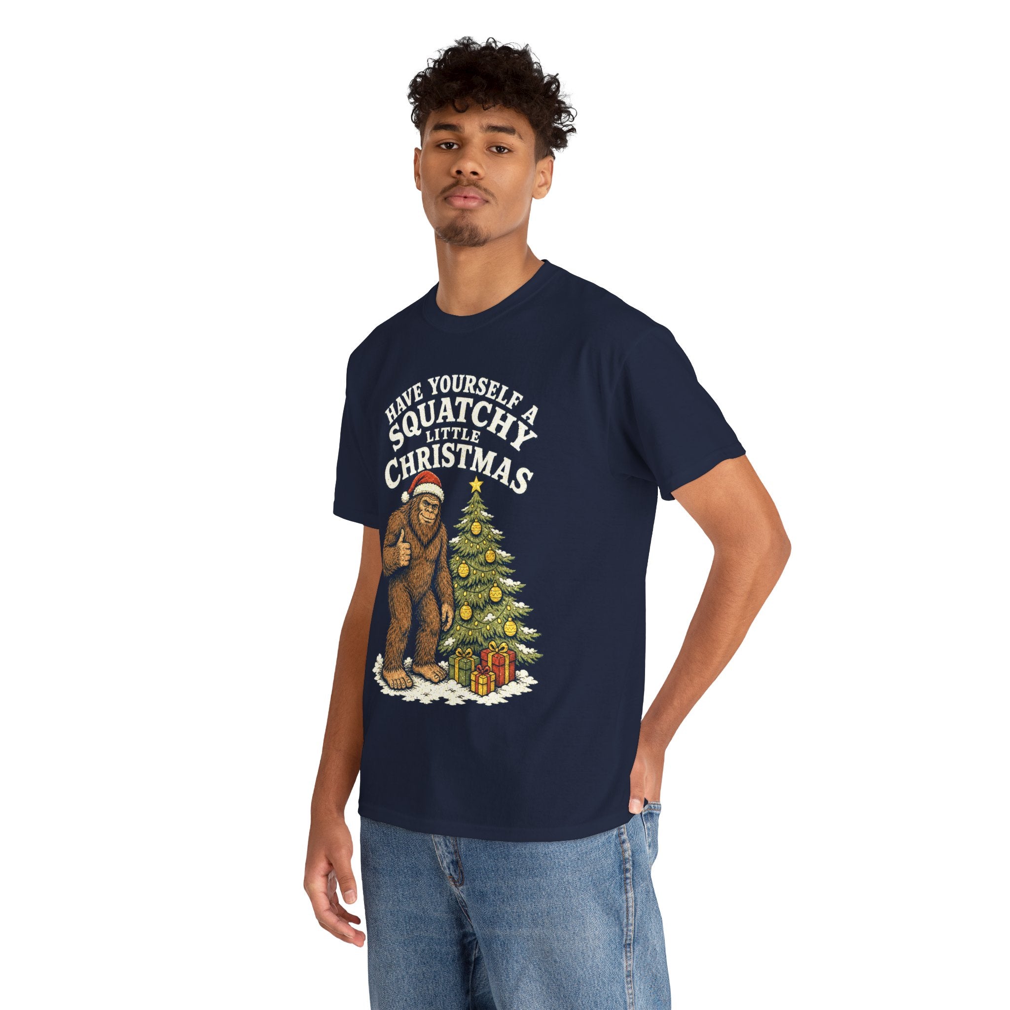 Squatchy Little Christmas T-Shirt – Funny Bigfoot Holiday Graphic Tee