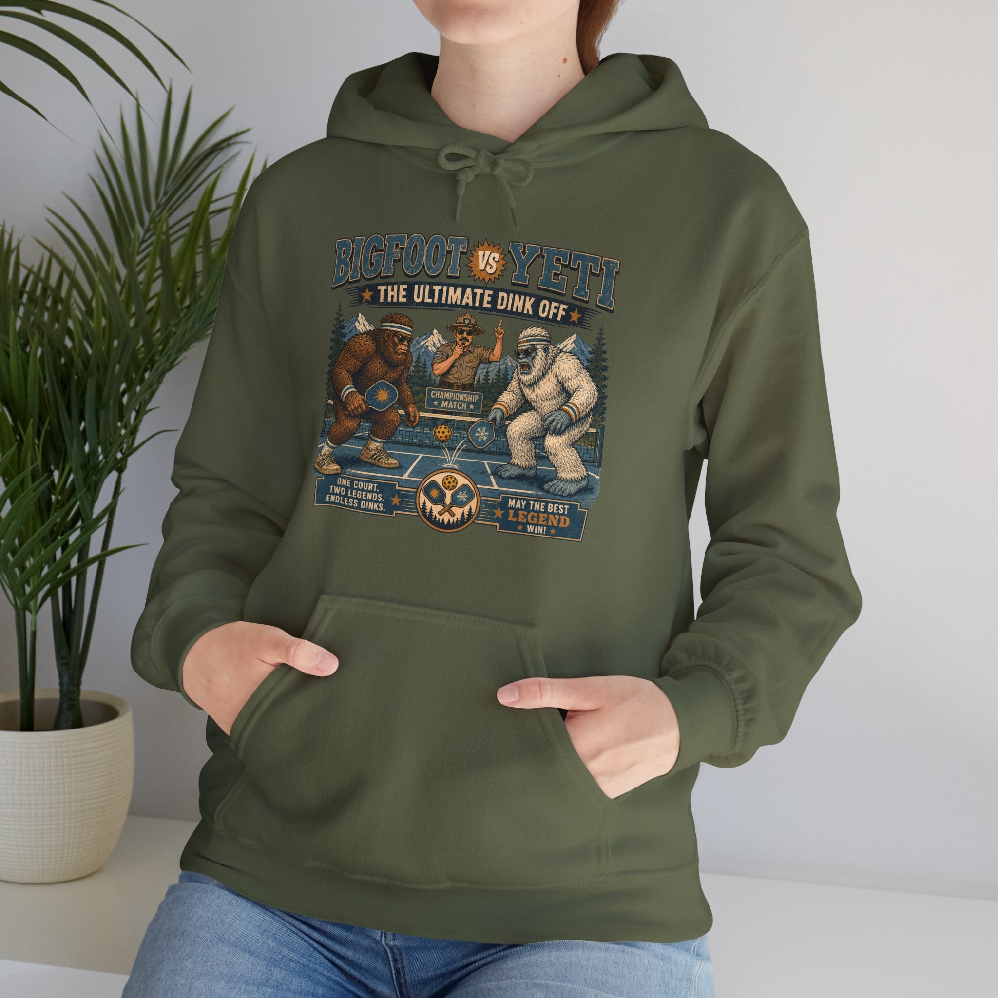 Bigfoot vs Yeti Pickleball Championship Hoodie
