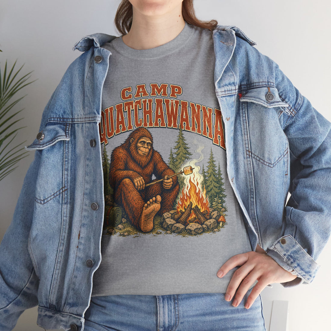 Camp Squatchawanna T-Shirt – Funny Bigfoot Campfire Graphic Tee