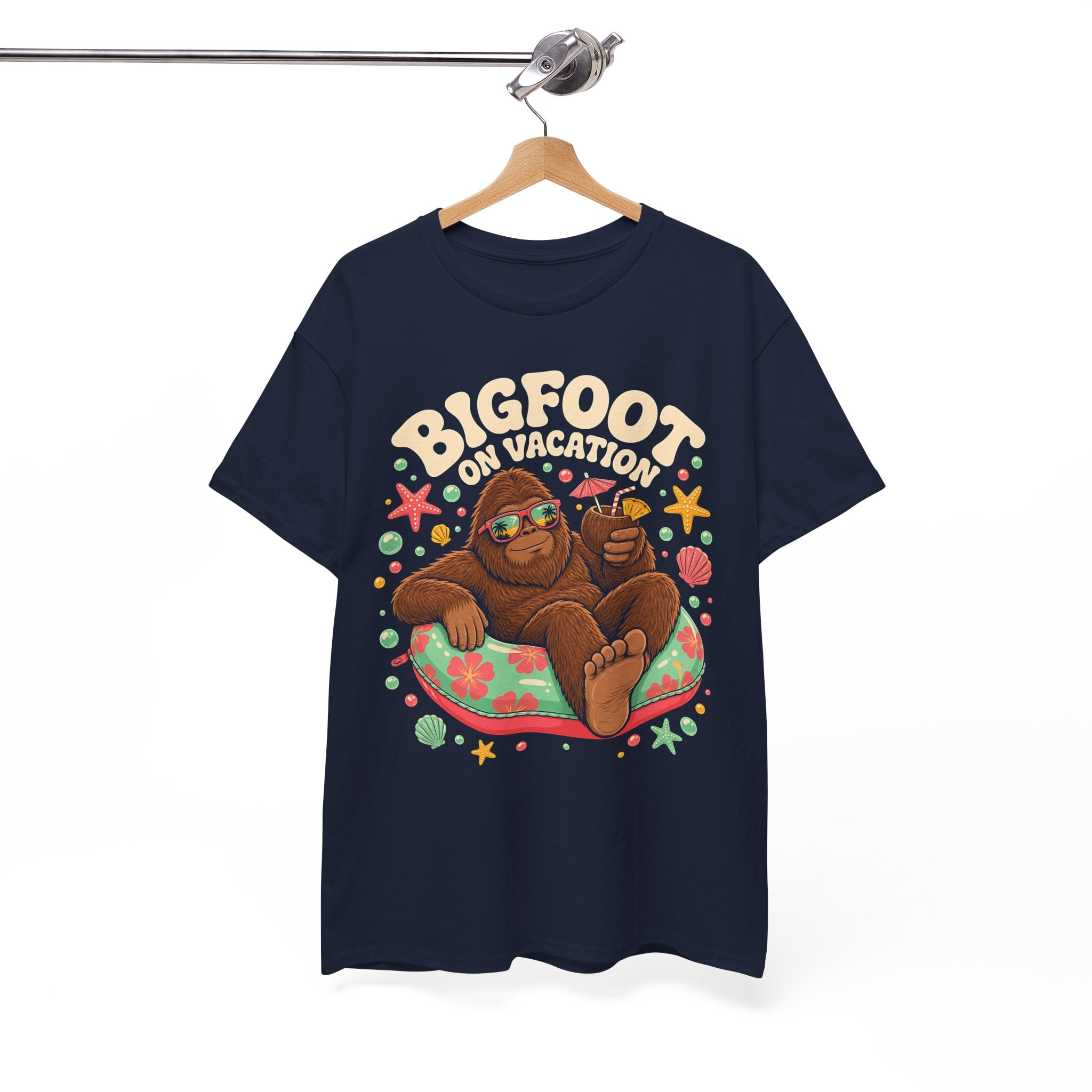 Bigfoot On Vacation T-Shirt – Fun Colorful Beach Graphic Tee