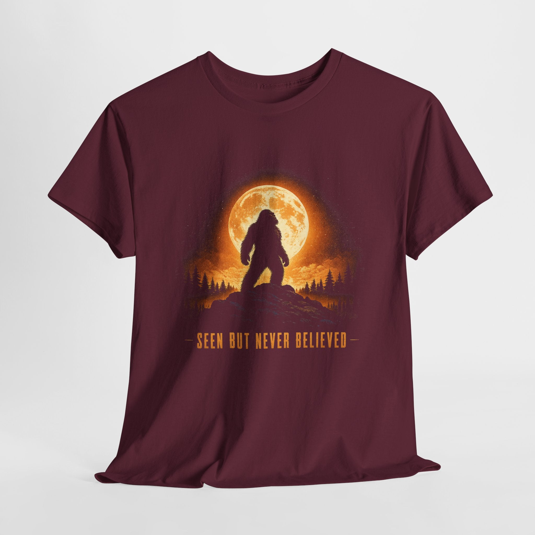 Bigfoot Moon Howl T-Shirt – Atmospheric Gradient Sky Graphic Tee