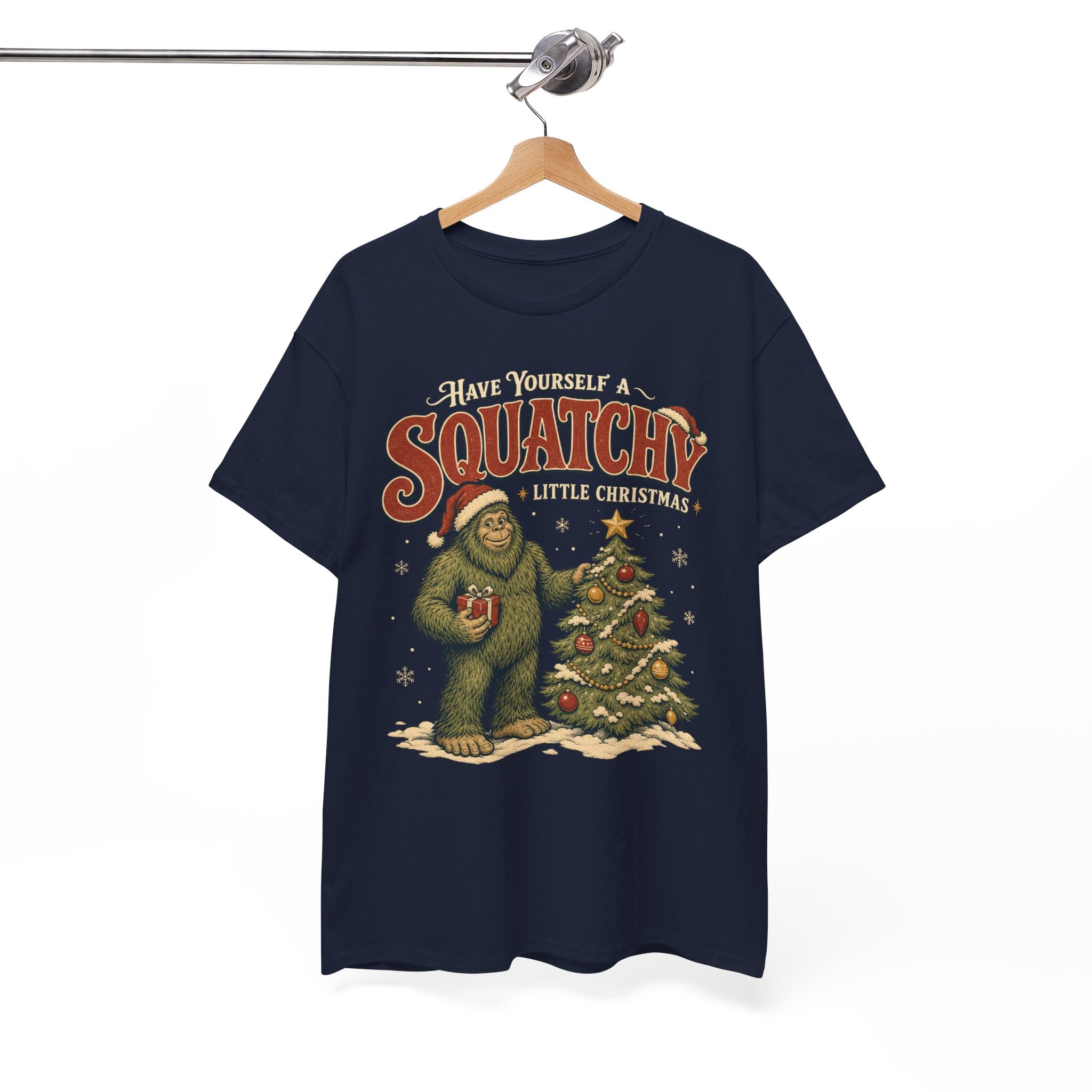Squatchy Little Christmas T-Shirt – Funny Bigfoot Holiday Graphic Tee