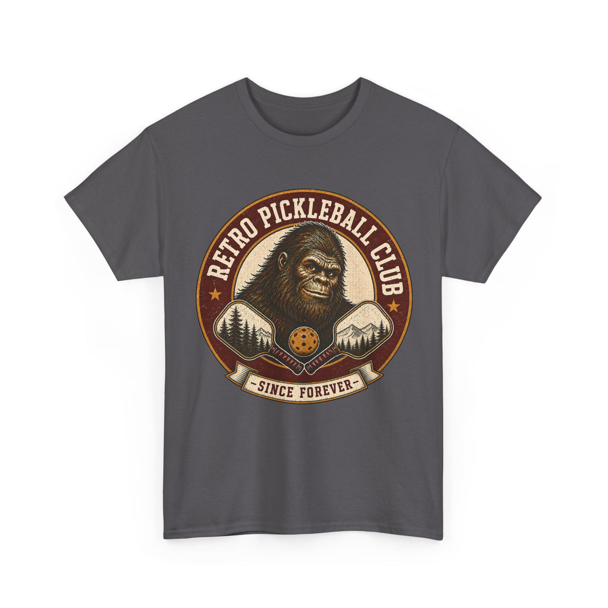 Retro Pickleball Club Bigfoot Emblem T-Shirt