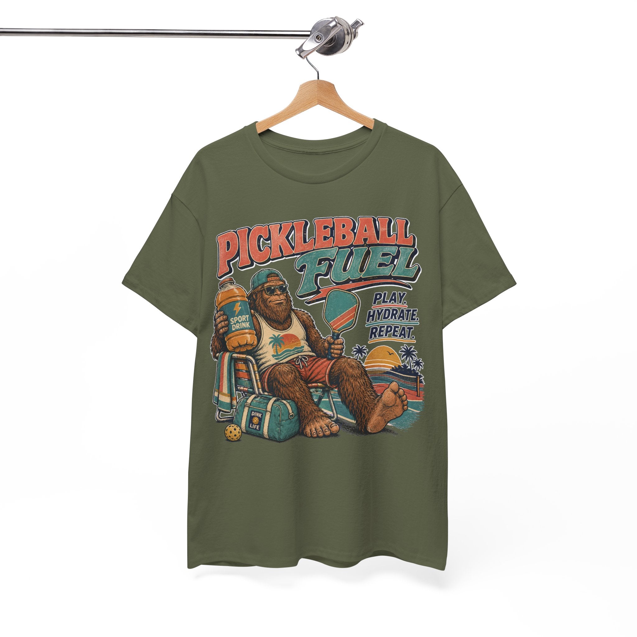 Bigfoot Pickleball Fuel Summer Sports T-Shirt