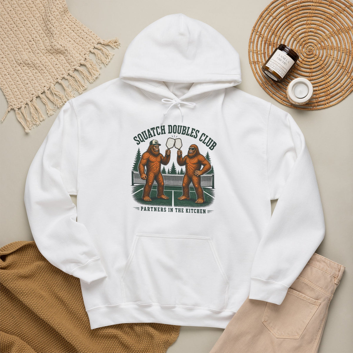 Squatch Doubles Club Bigfoot Pickleball Hoodie