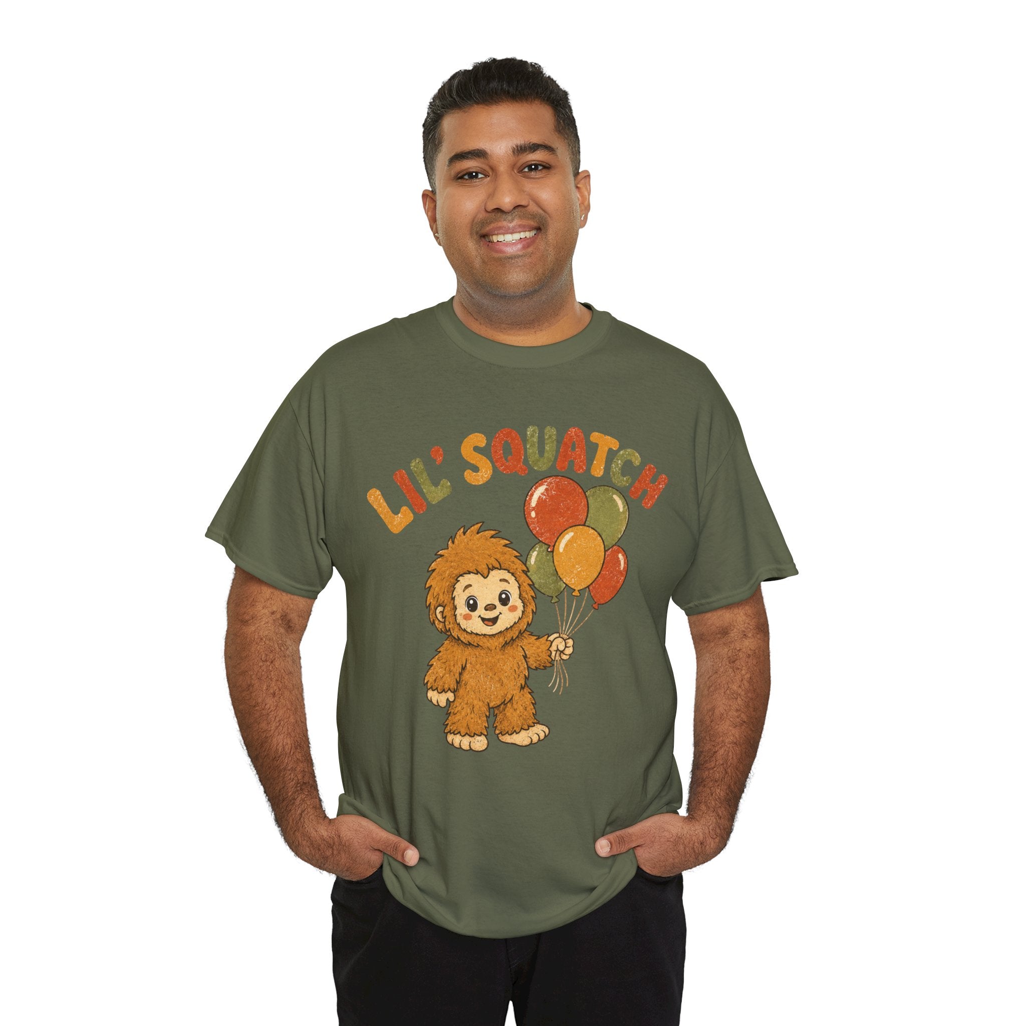 Lil' Squatch Birthday T-Shirt – Cute Baby Bigfoot Balloon Tee for Kids