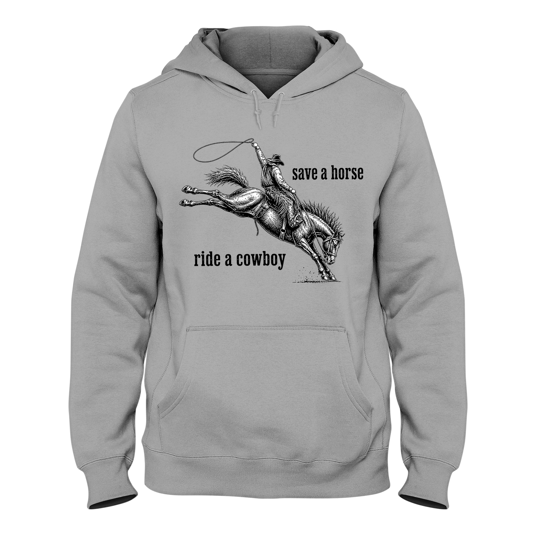 Funny Save a Horse Ride a Cowboy Hoodie, Y2K Cowboy Meme Unisex Hoodie