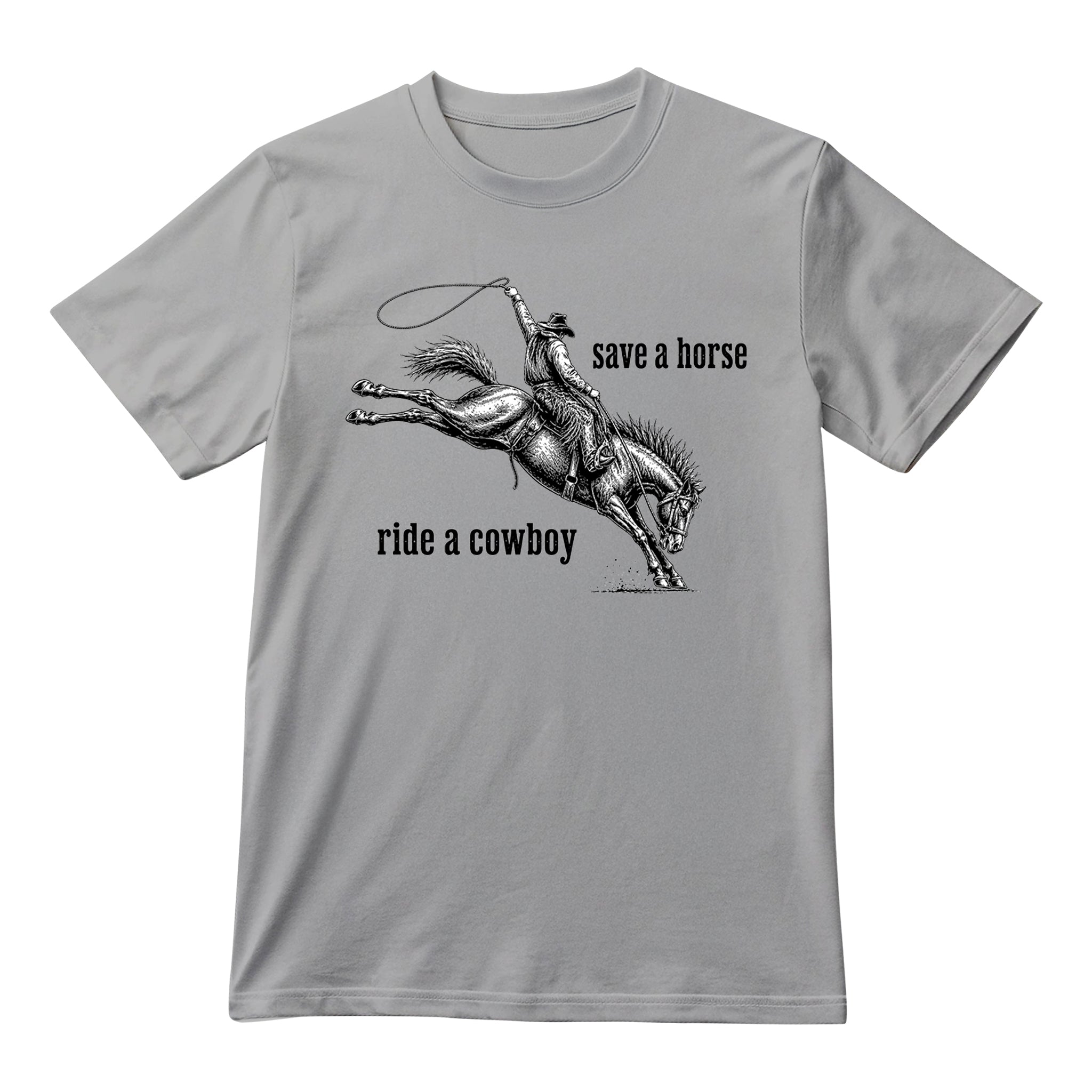 Funny Save a Horse Ride a Cowboy T-shirt, Y2K Cowboy Meme Unisex T-shirt