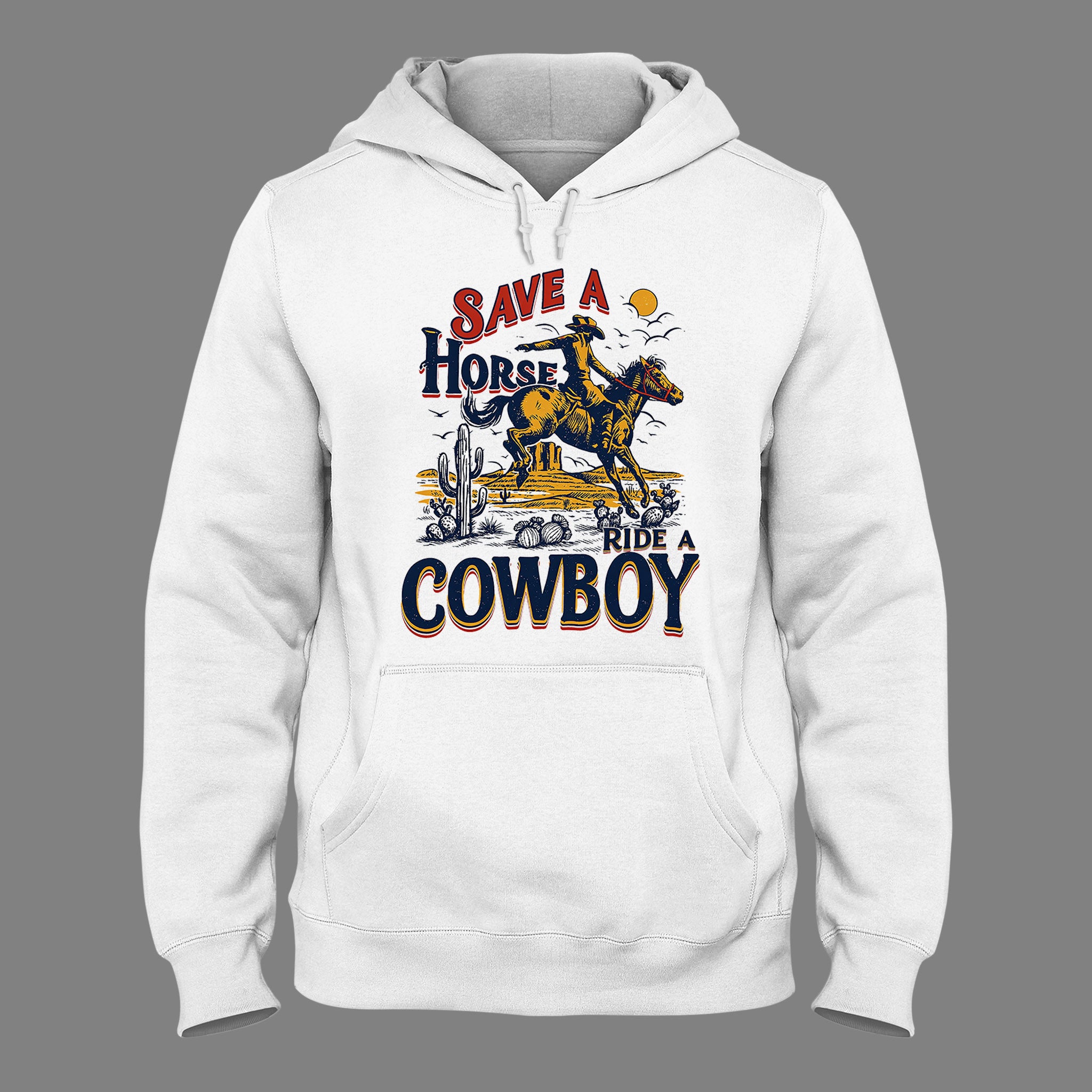 Save a Horse Ride a Cowboy Hoodie, Vintage 90s Western Graphic, Retro Rodeo Unisex Hoodie