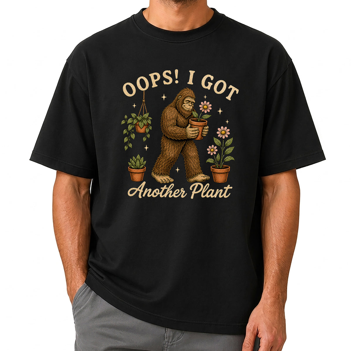 Another Plant Bigfoot T-Shirt – Funny Sasquatch Houseplant Lover Tee