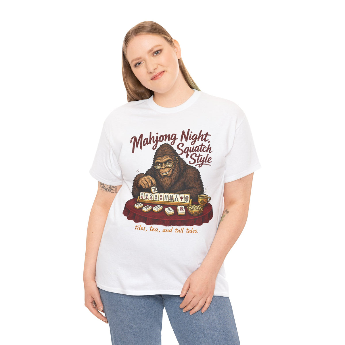 Mahjong Night Sasquatch T-Shirt – Vintage Bigfoot Mahjong Tee