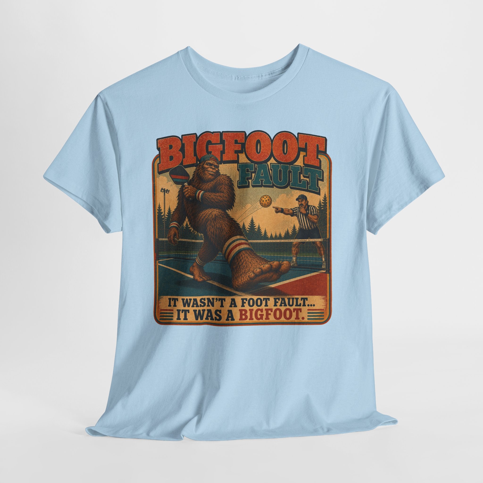 Bigfoot Foot Fault Funny Pickleball T-Shirt