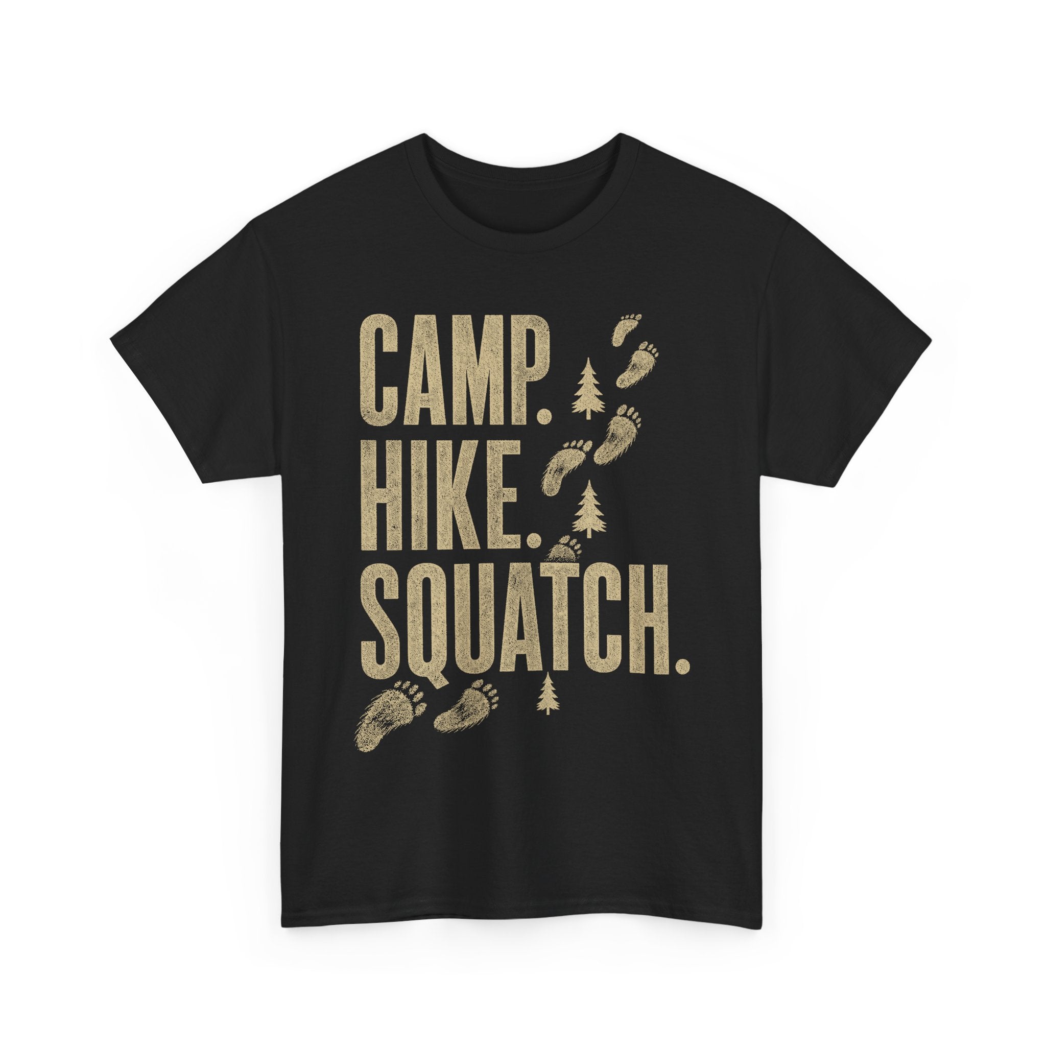 Camp Hike Squatch T-Shirt – Modern Outdoor Bigfoot Graphic Tee