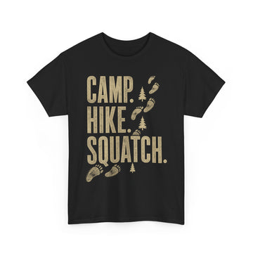 Camp Hike Squatch T-Shirt – Modern Outdoor Bigfoot Graphic Tee