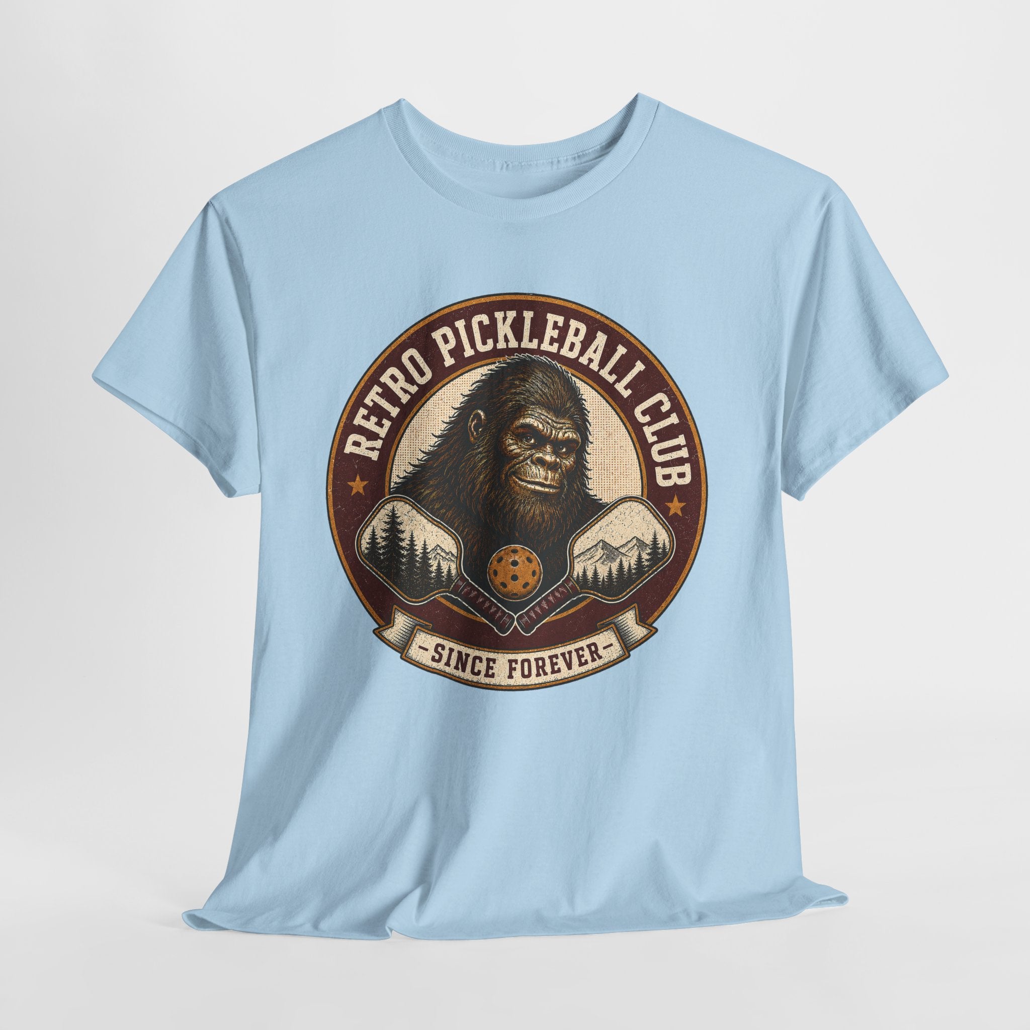 Retro Pickleball Club Bigfoot Emblem T-Shirt