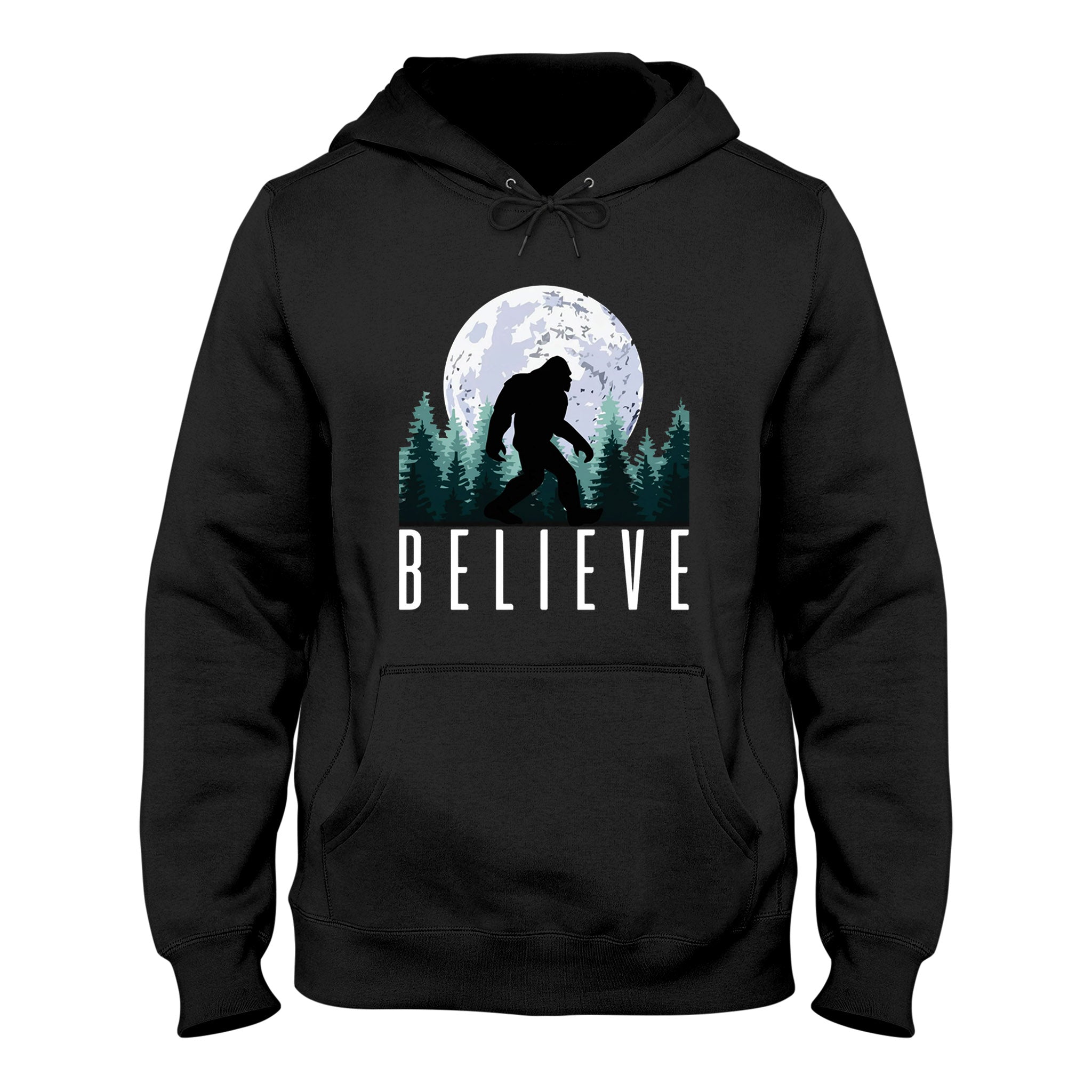 Bigfoot Believe Hoodie, Funny Sasquatch Graphic Hoodie, Unisex Hoodie for Men Women, Gift Idea