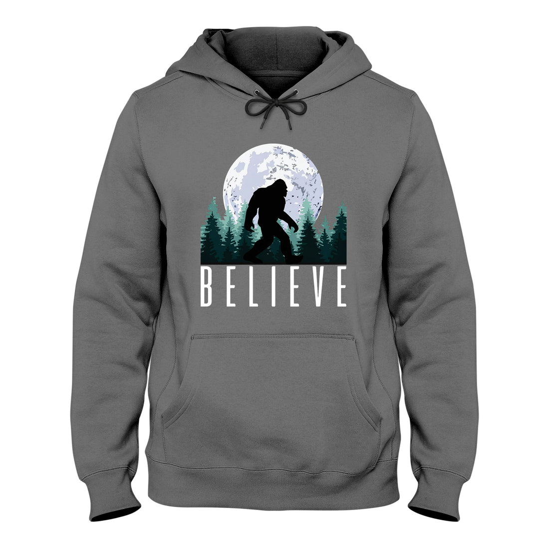Bigfoot Believe Hoodie, Funny Sasquatch Graphic Hoodie, Unisex Hoodie for Men Women, Gift Idea