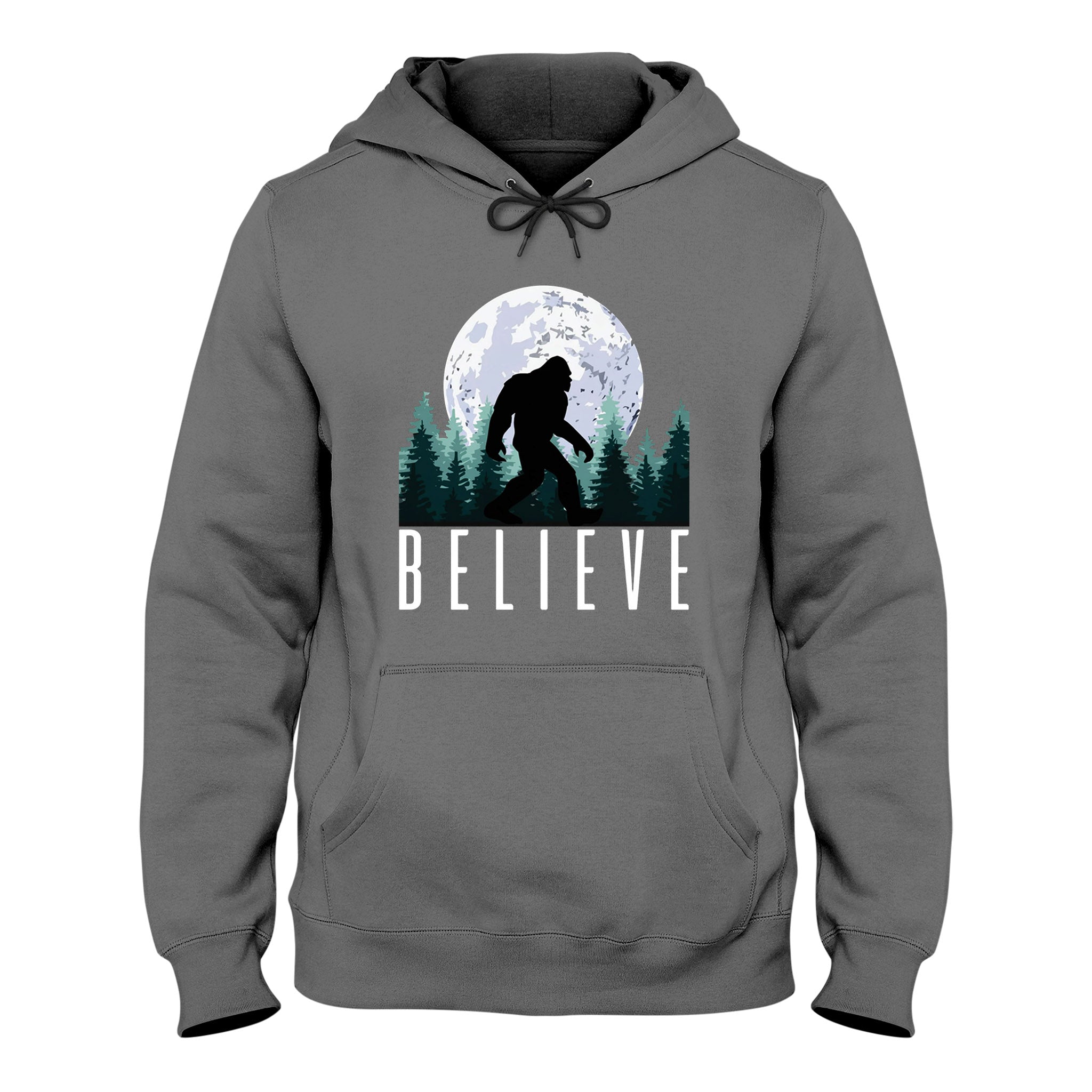 Bigfoot Believe Hoodie, Funny Sasquatch Graphic Hoodie, Unisex Hoodie for Men Women, Gift Idea