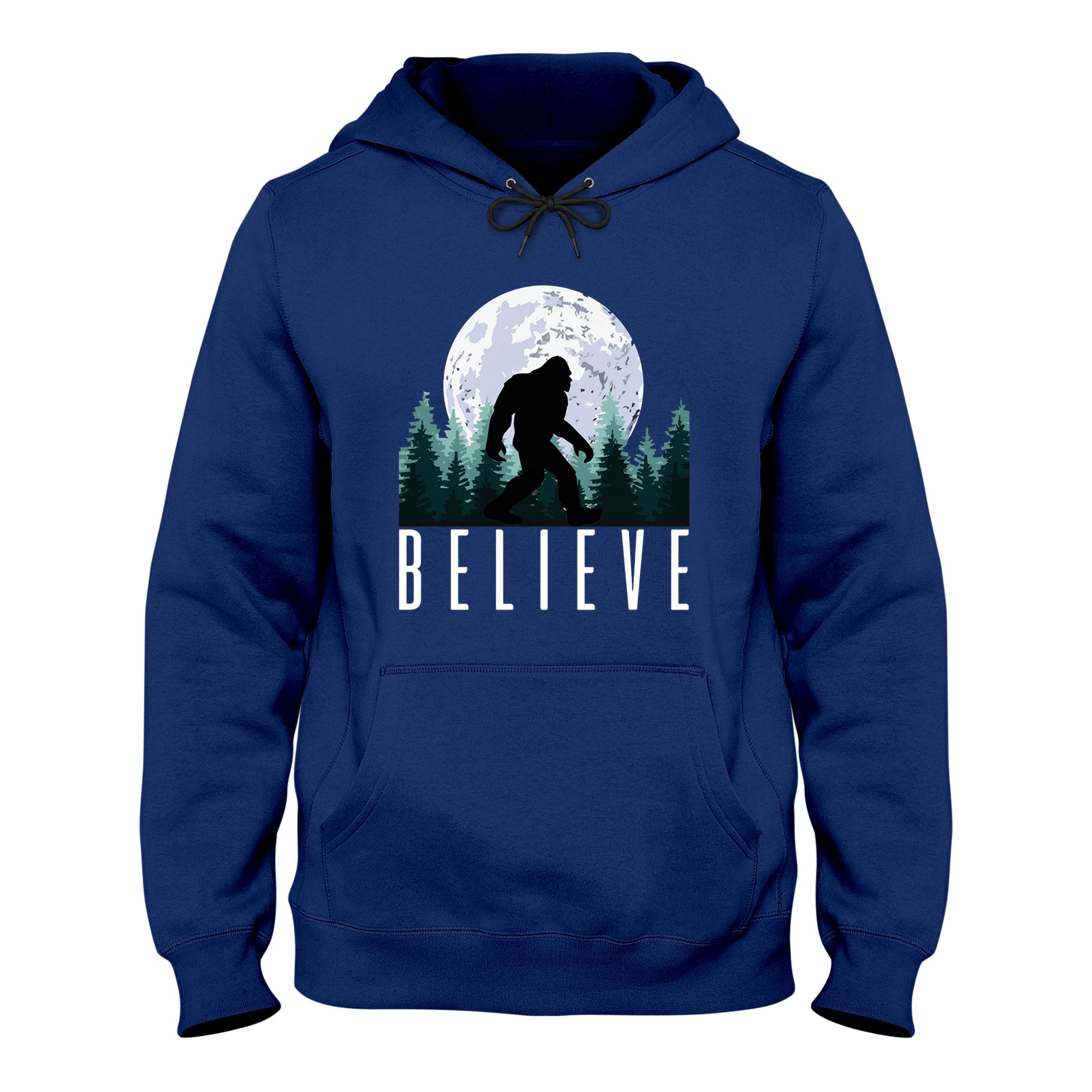 Bigfoot Believe Hoodie, Funny Sasquatch Graphic Hoodie, Unisex Hoodie for Men Women, Gift Idea