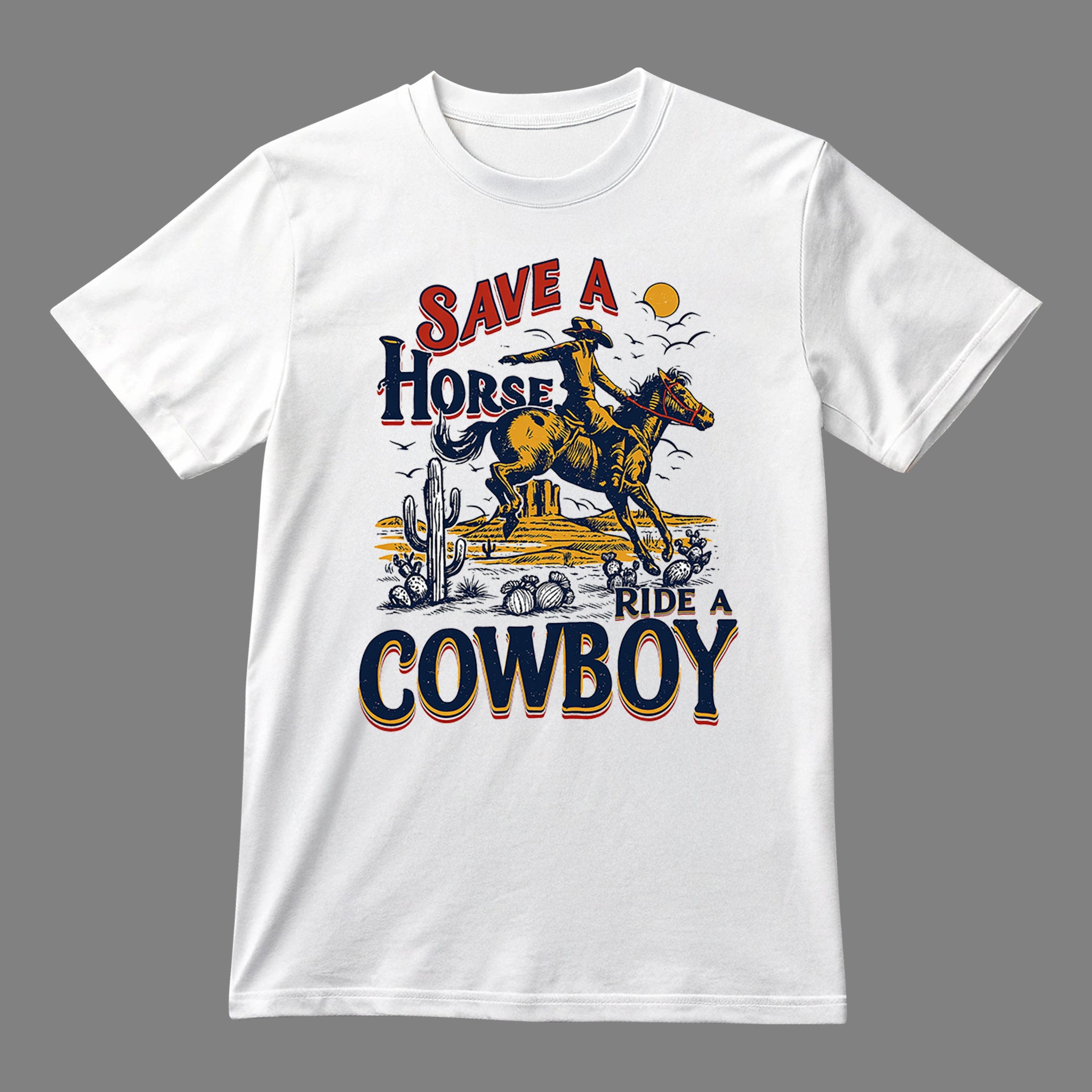 Save a Horse Ride a Cowboy T-shirt, Vintage 90s Western Graphic, Retro Rodeo Unisex T-shirt