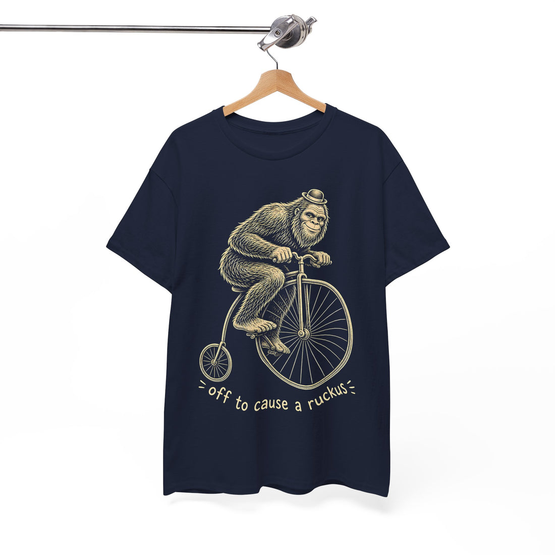 Bigfoot On A Bicycle T-Shirt – Whimsical Vintage Ruckus Graphic Tee