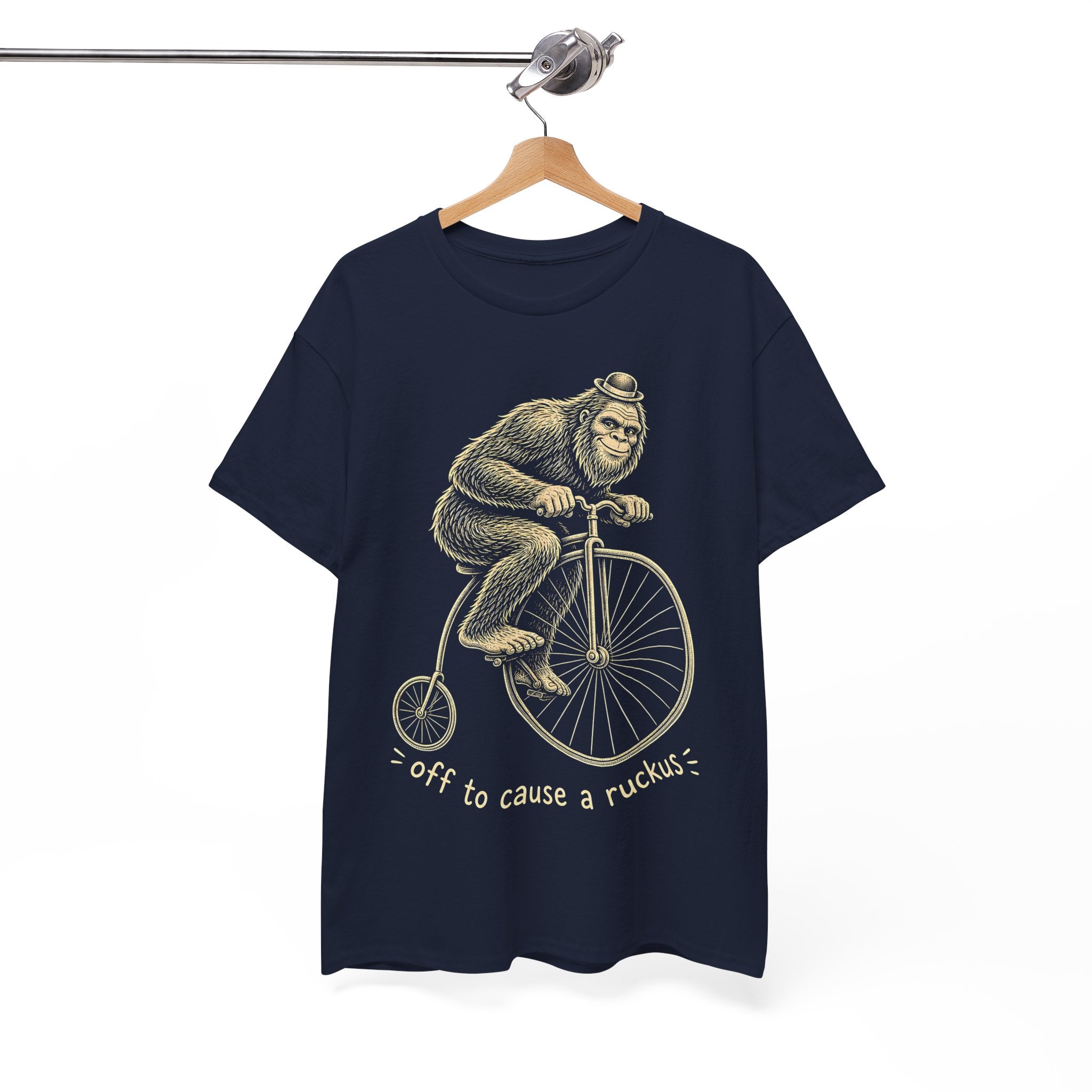 Bigfoot On A Bicycle T-Shirt – Whimsical Vintage Ruckus Graphic Tee