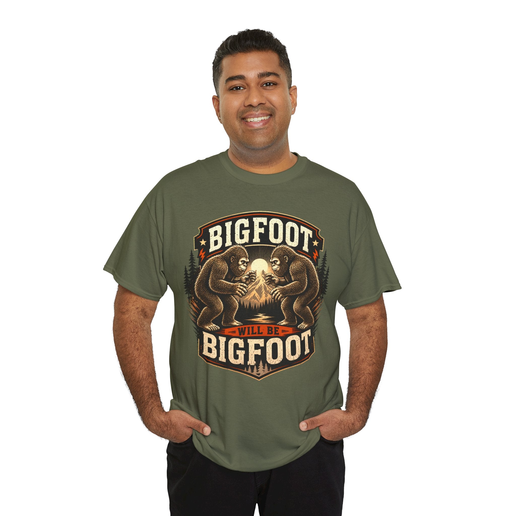 Bigfoot Will Be Bigfoot T-Shirt – Quirky Nature Humor Graphic Tee