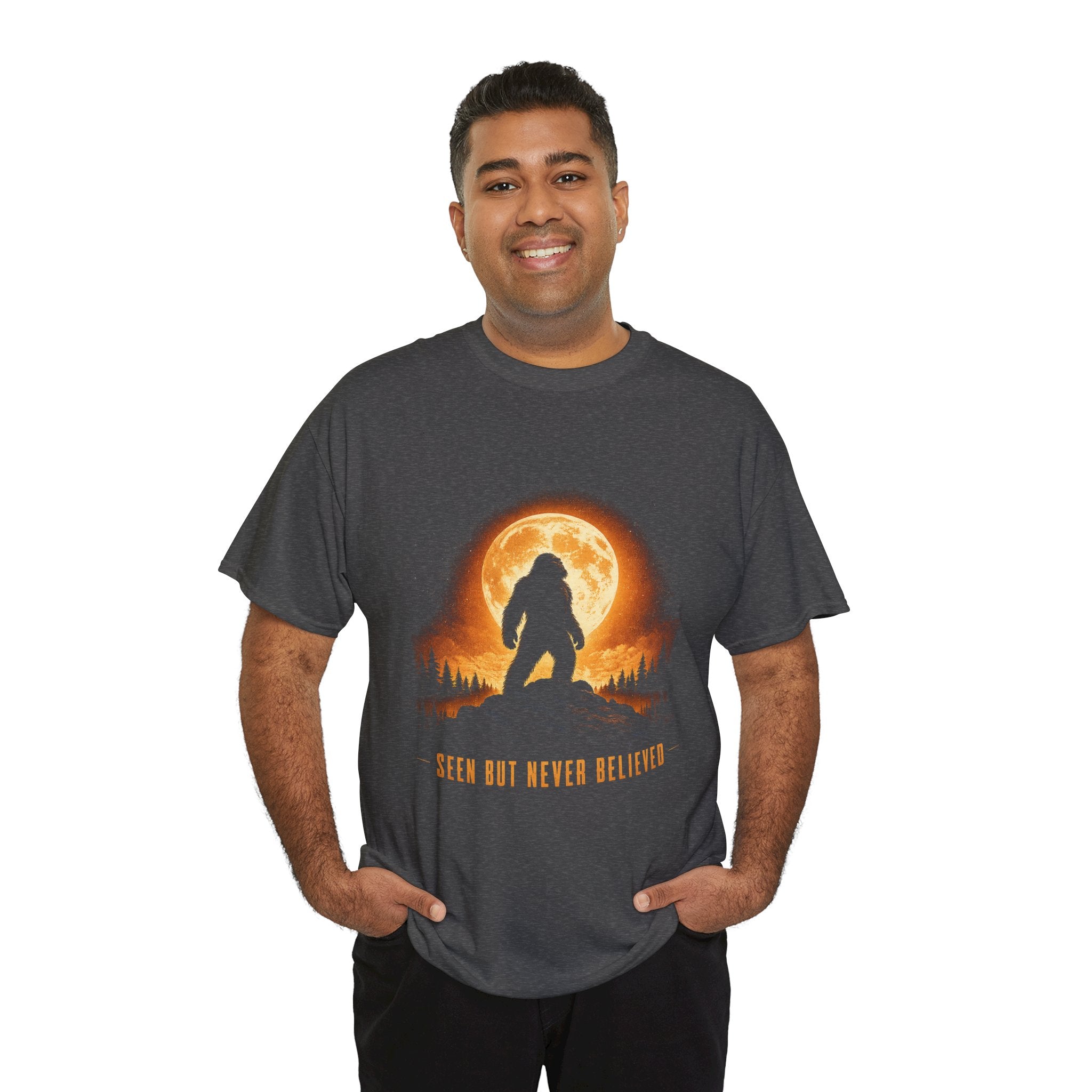 Bigfoot Moon Howl T-Shirt – Atmospheric Gradient Sky Graphic Tee