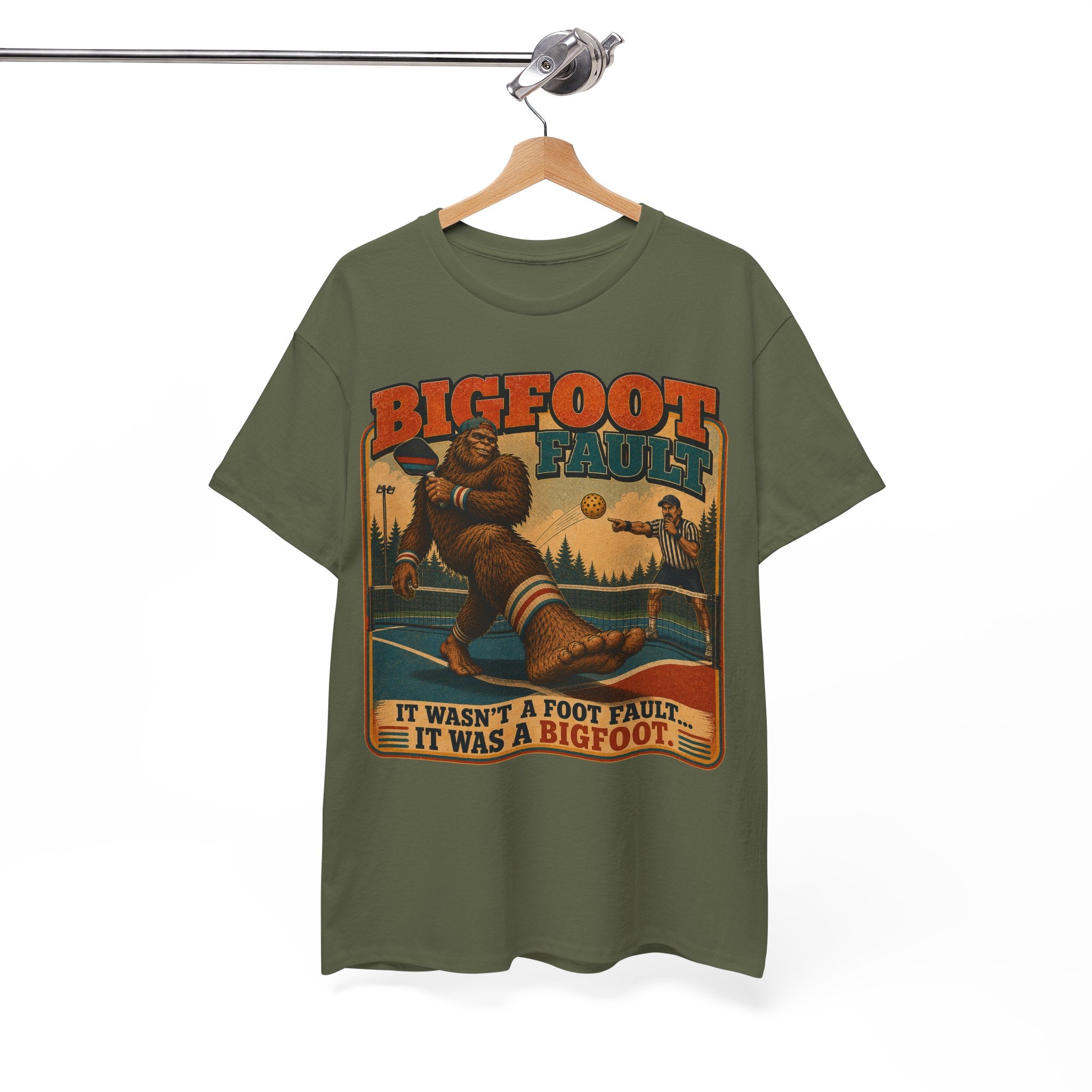 Bigfoot Foot Fault Funny Pickleball T-Shirt