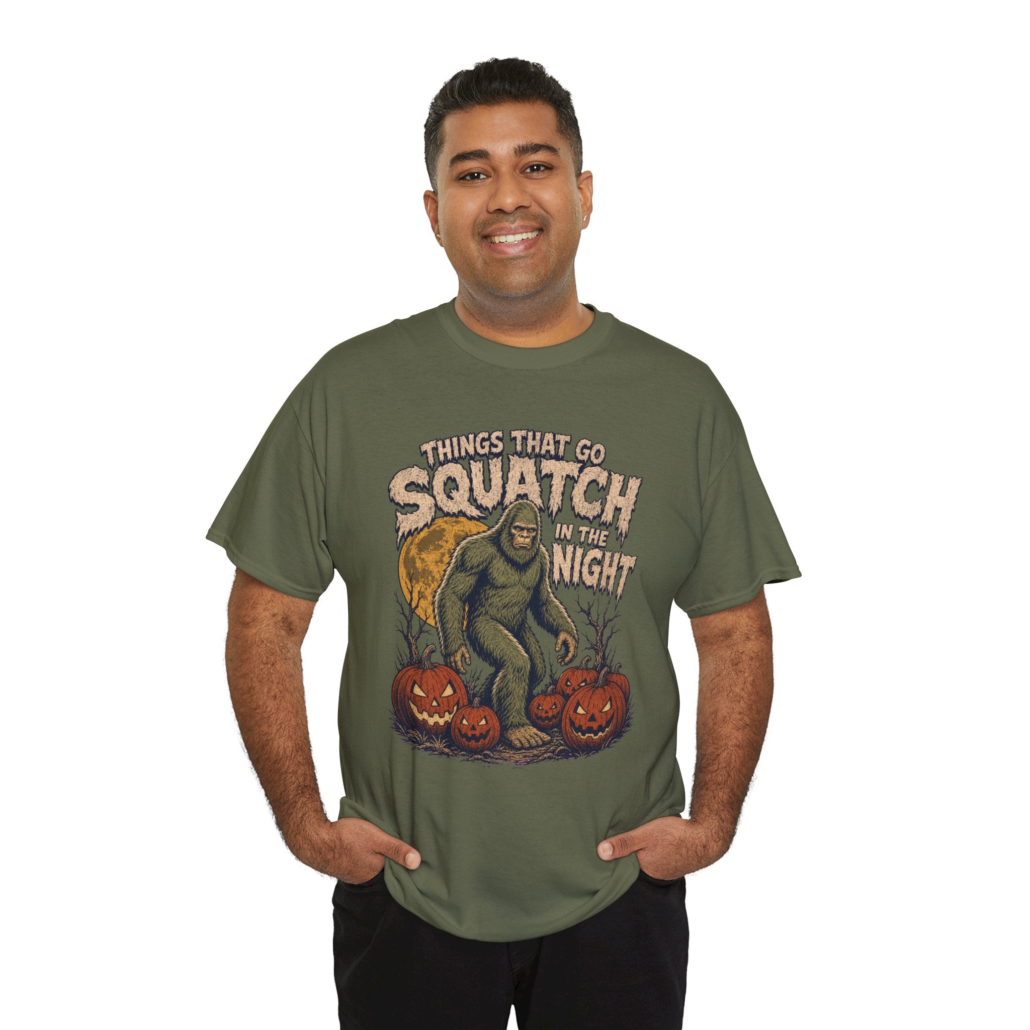 Things That Go Squatch In The Night T-Shirt – Bigfoot Halloween Tee
