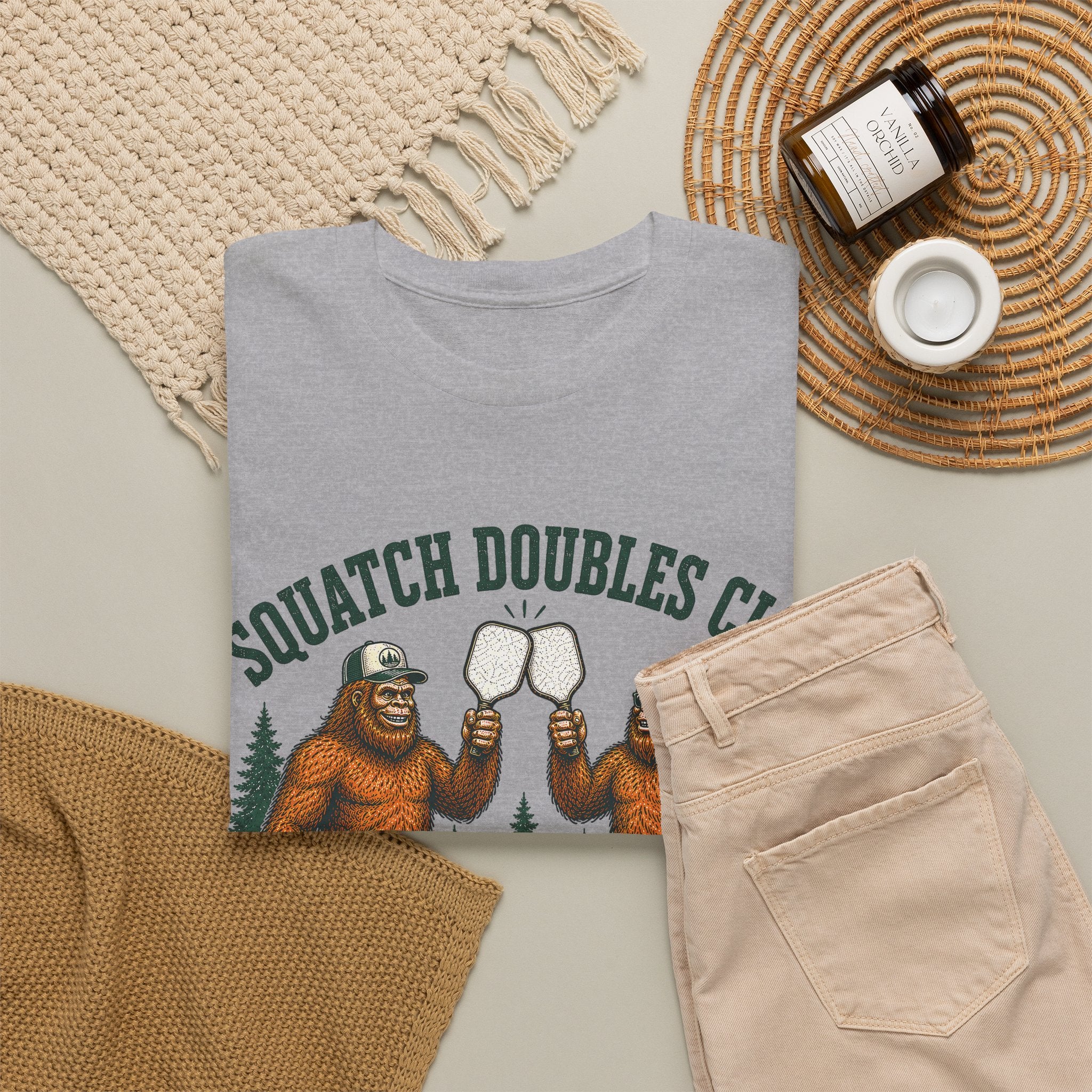 Squatch Doubles Club Bigfoot Pickleball T-Shirt