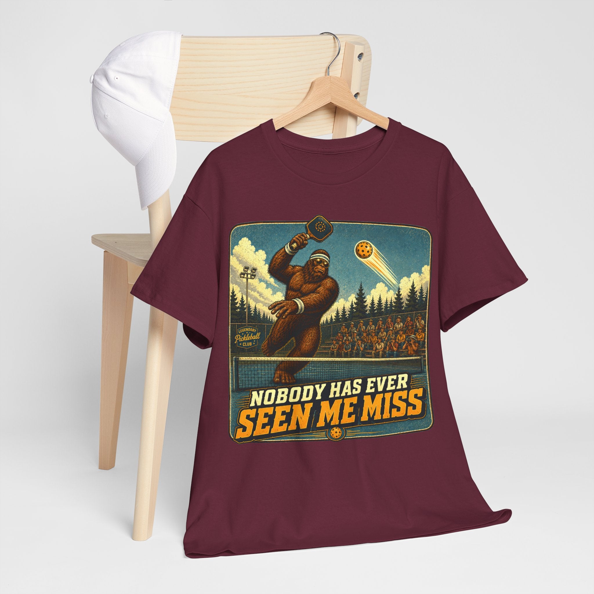 Nobody Has Ever Seen Me Miss Bigfoot Pickleball T-Shirt