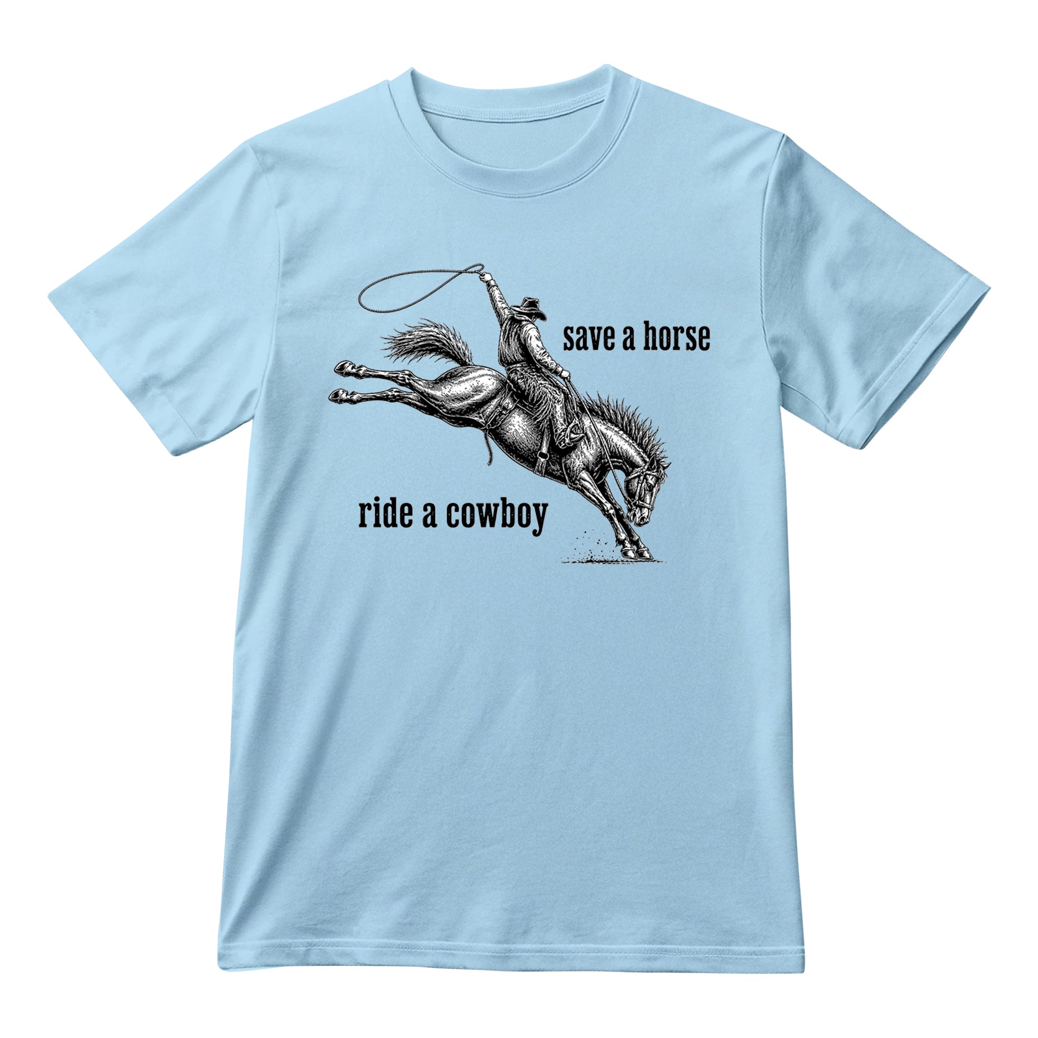 Funny Save a Horse Ride a Cowboy T-shirt, Y2K Cowboy Meme Unisex T-shirt