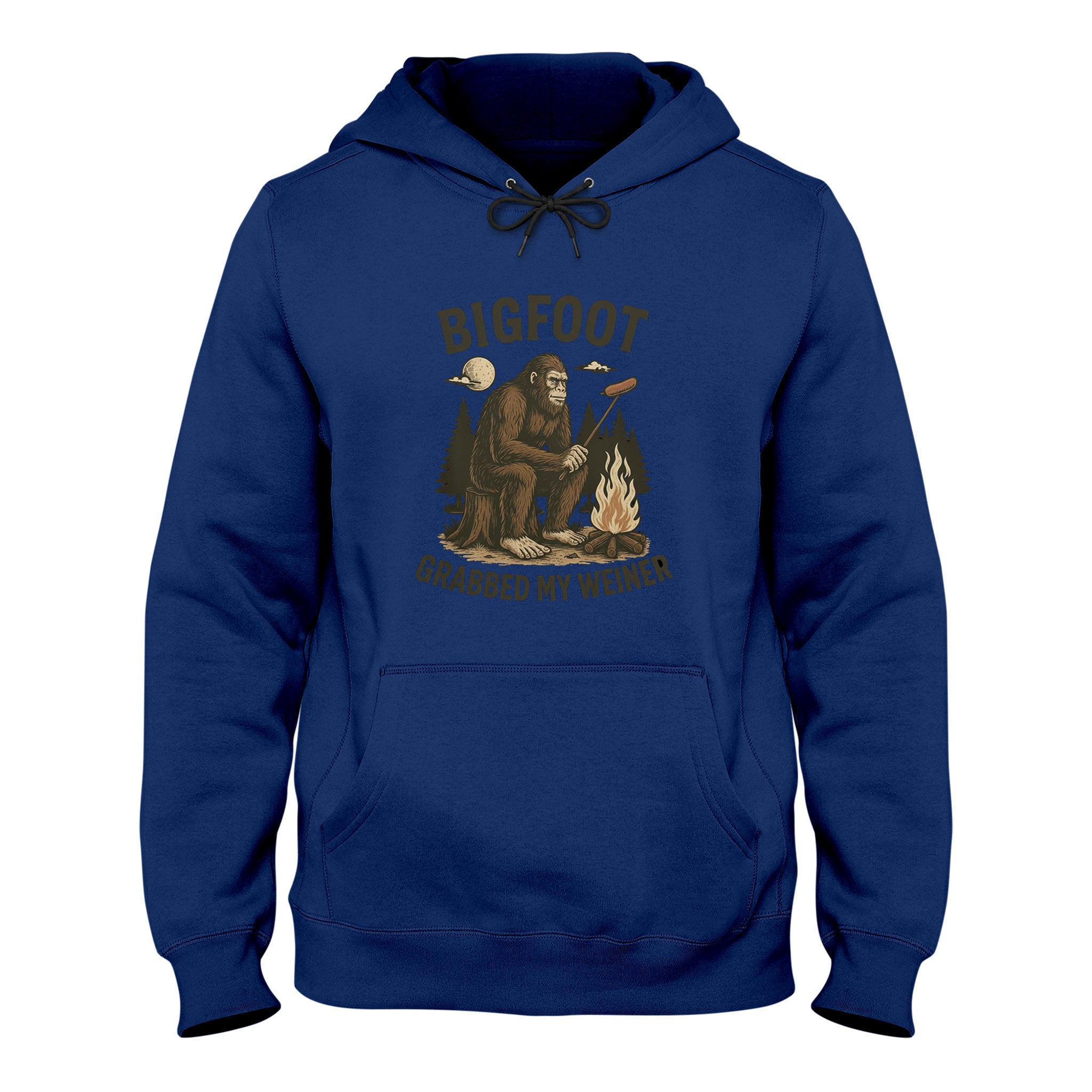Bigfoot Camping Hoodie, Funny Sasquatch Campfire Graphic Hoodie, Unisex Hoodie, Outdoor Gift