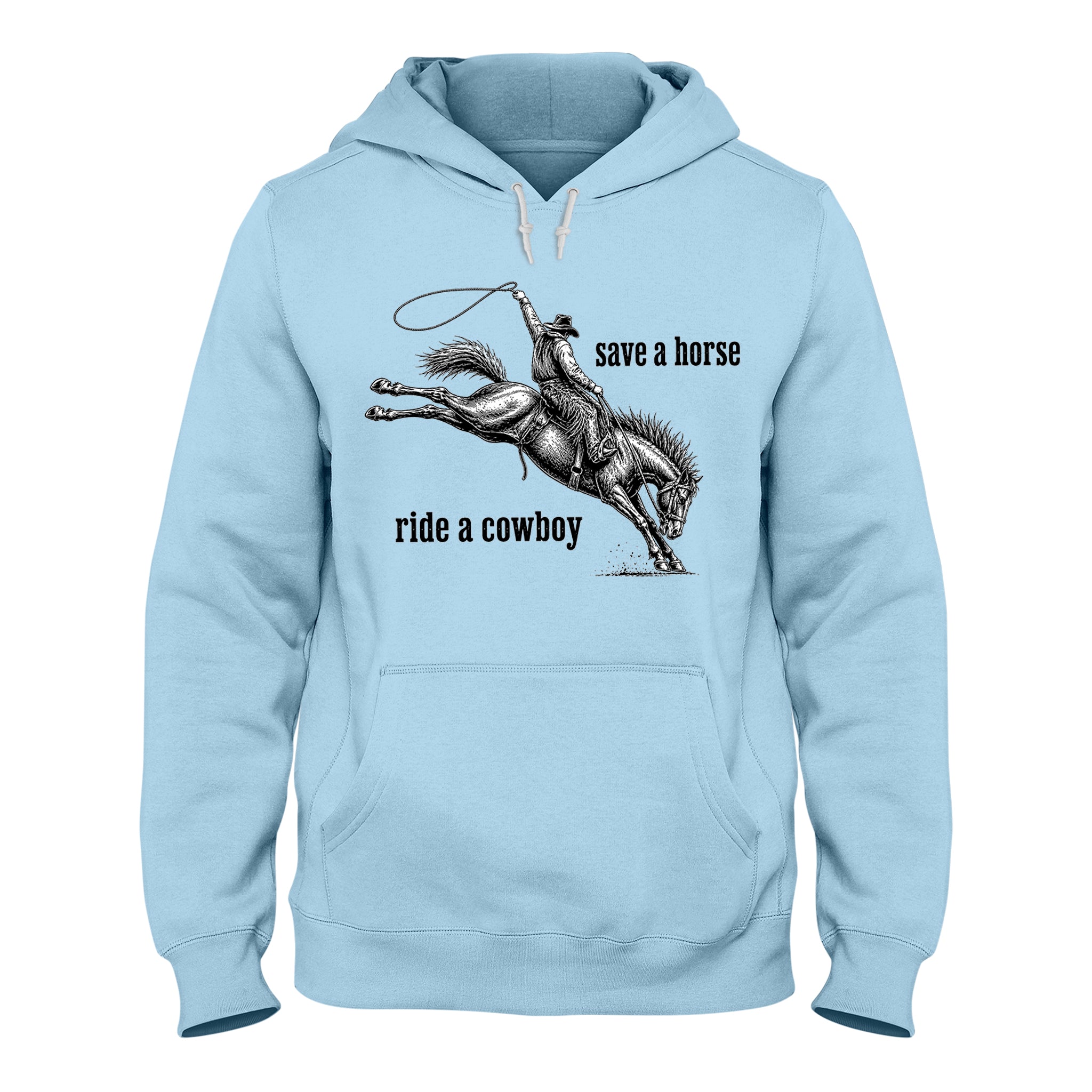 Funny Save a Horse Ride a Cowboy Hoodie, Y2K Cowboy Meme Unisex Hoodie