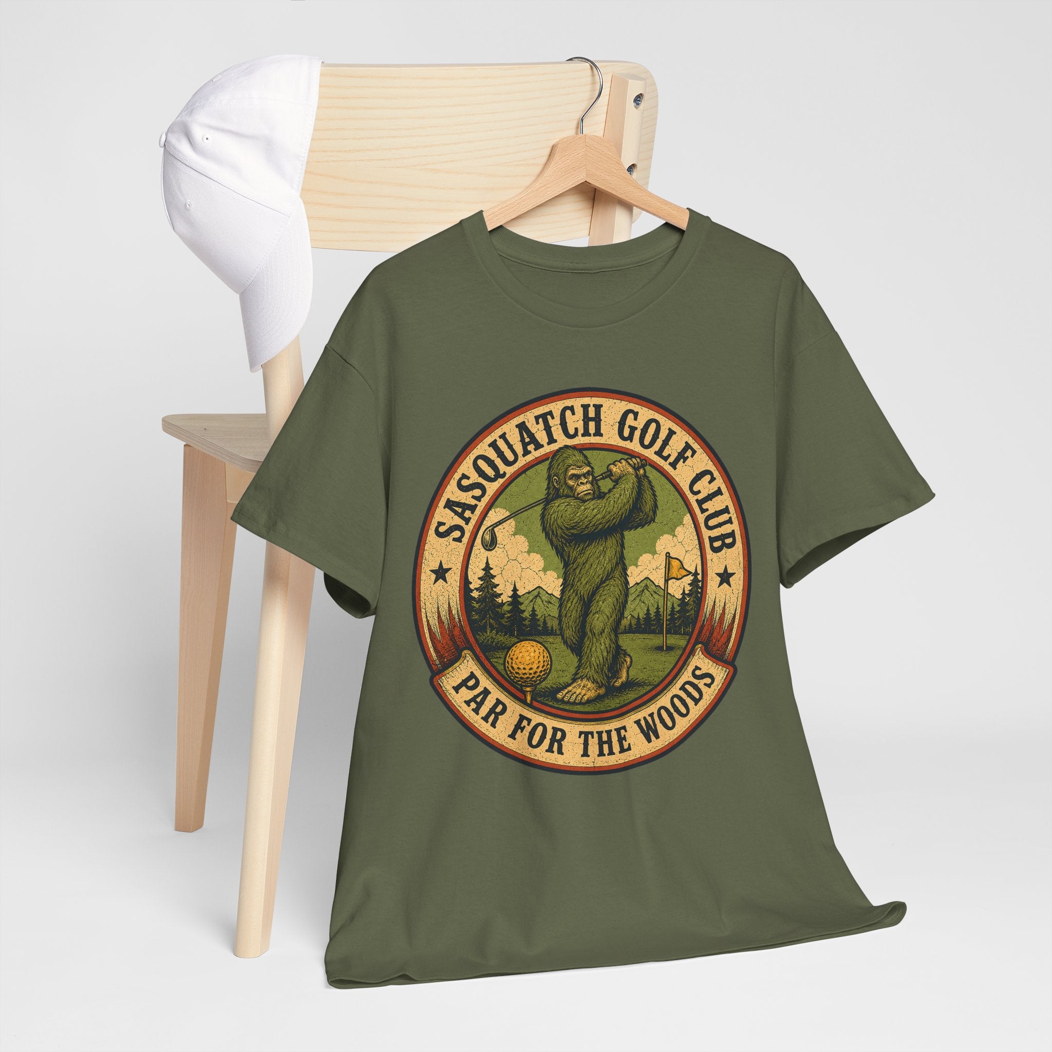 Sasquatch Golf Club T-Shirt – Funny Bigfoot Golfing Graphic Tee