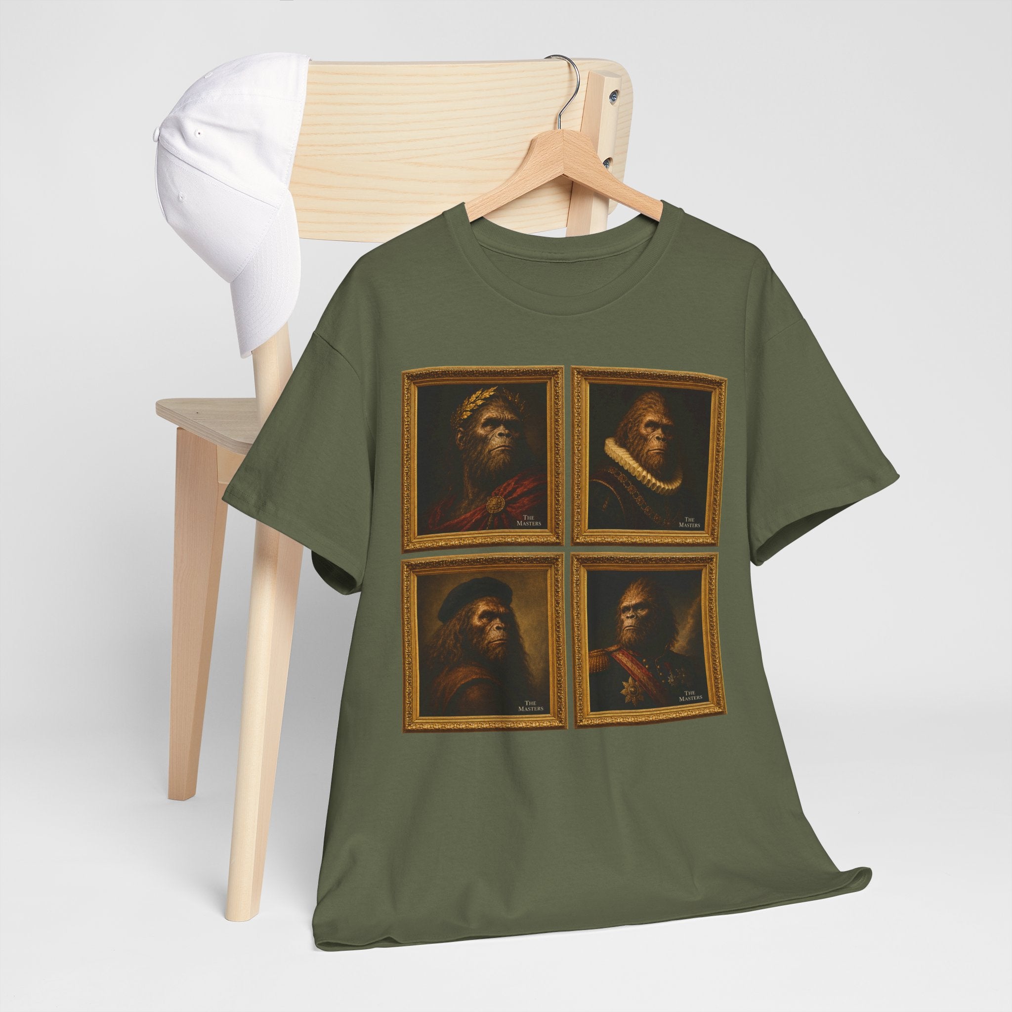 Bigfoot Renaissance Portrait T-Shirt – Classic Art Parody Graphic Tee