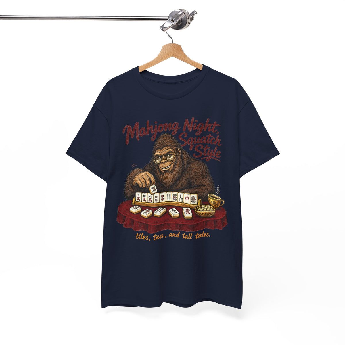 Mahjong Night Sasquatch T-Shirt – Vintage Bigfoot Mahjong Tee