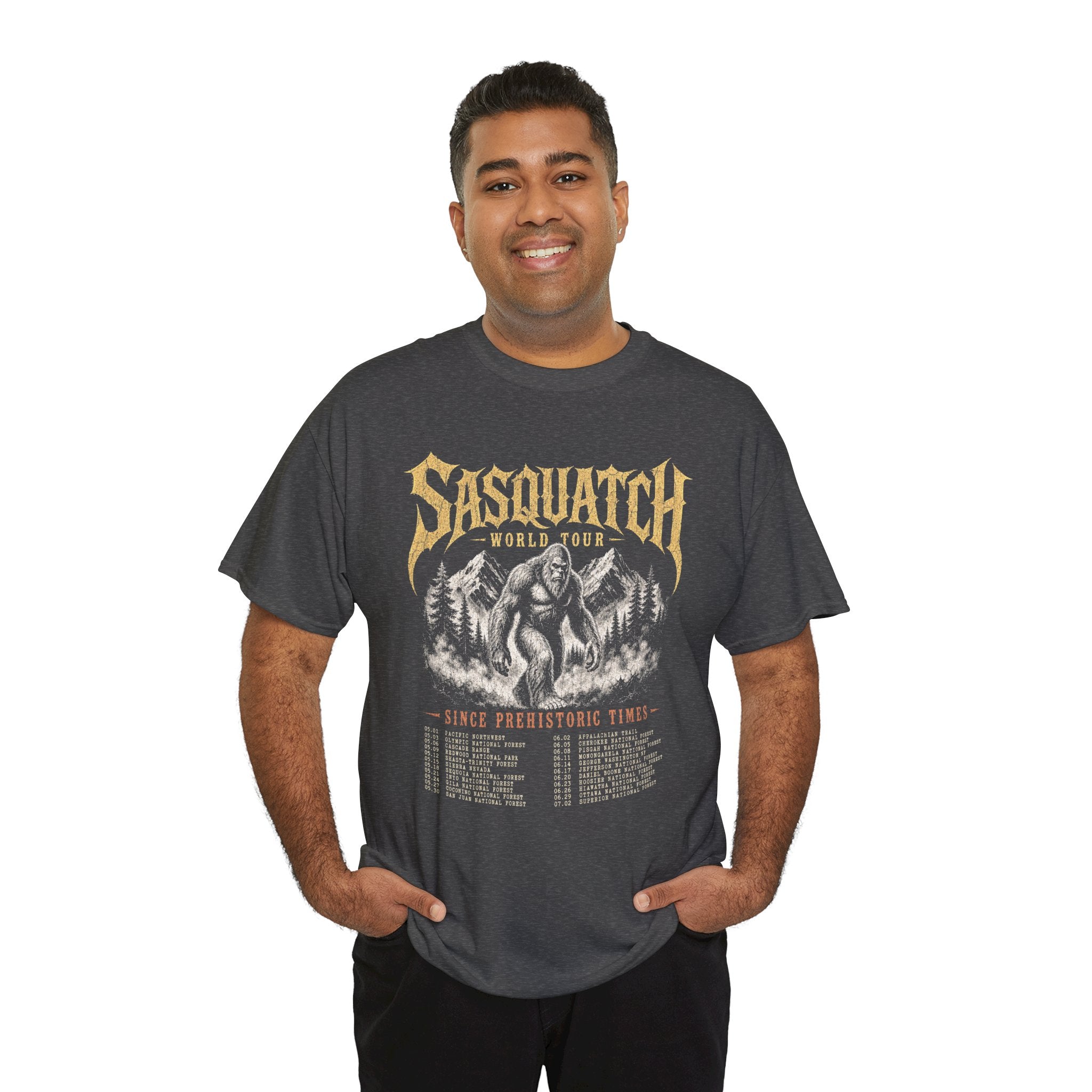 Sasquatch World Tour T-Shirt – Vintage Bootleg Band Tee Bigfoot Graphic