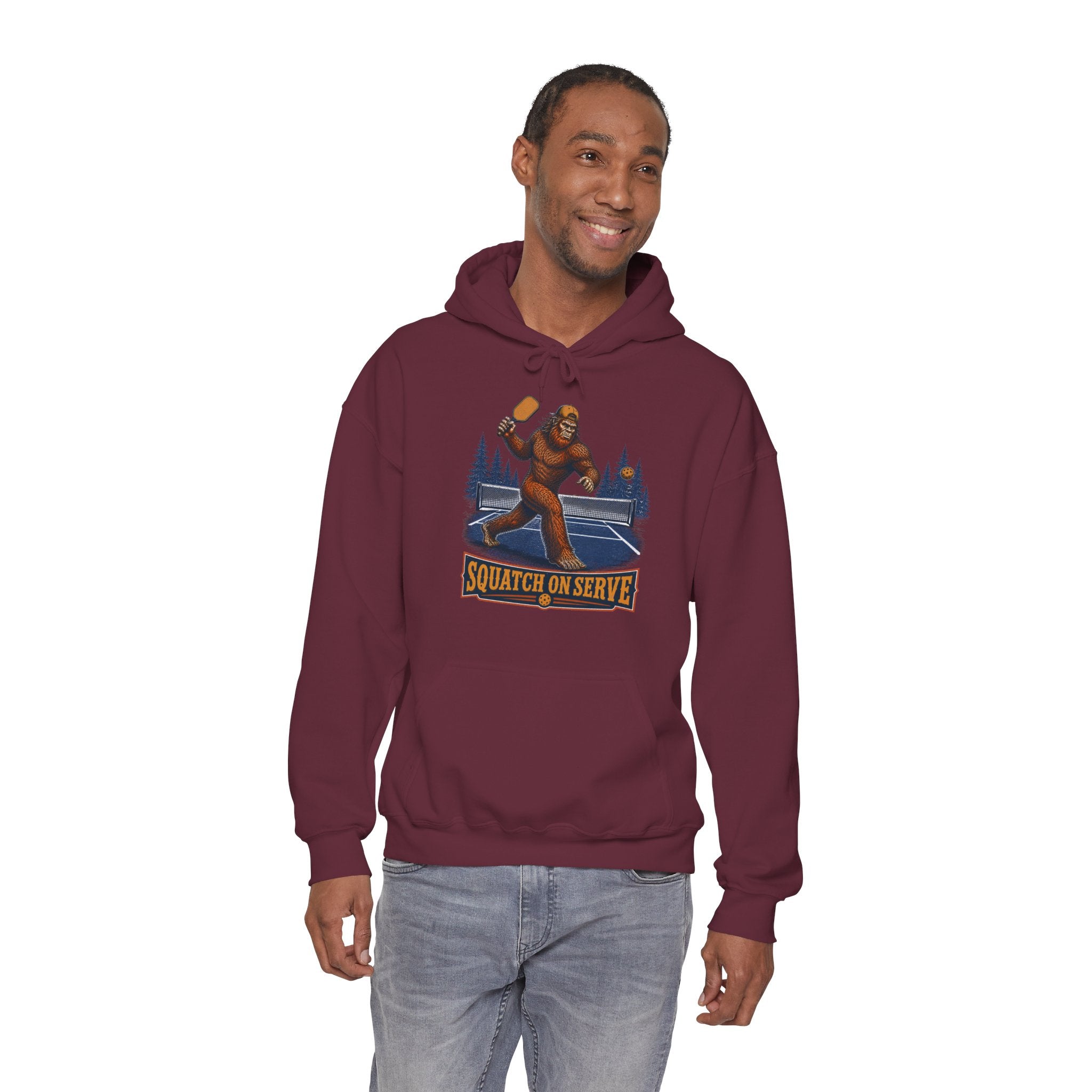 Squatch On Serve Bigfoot Pickleball Hoodie